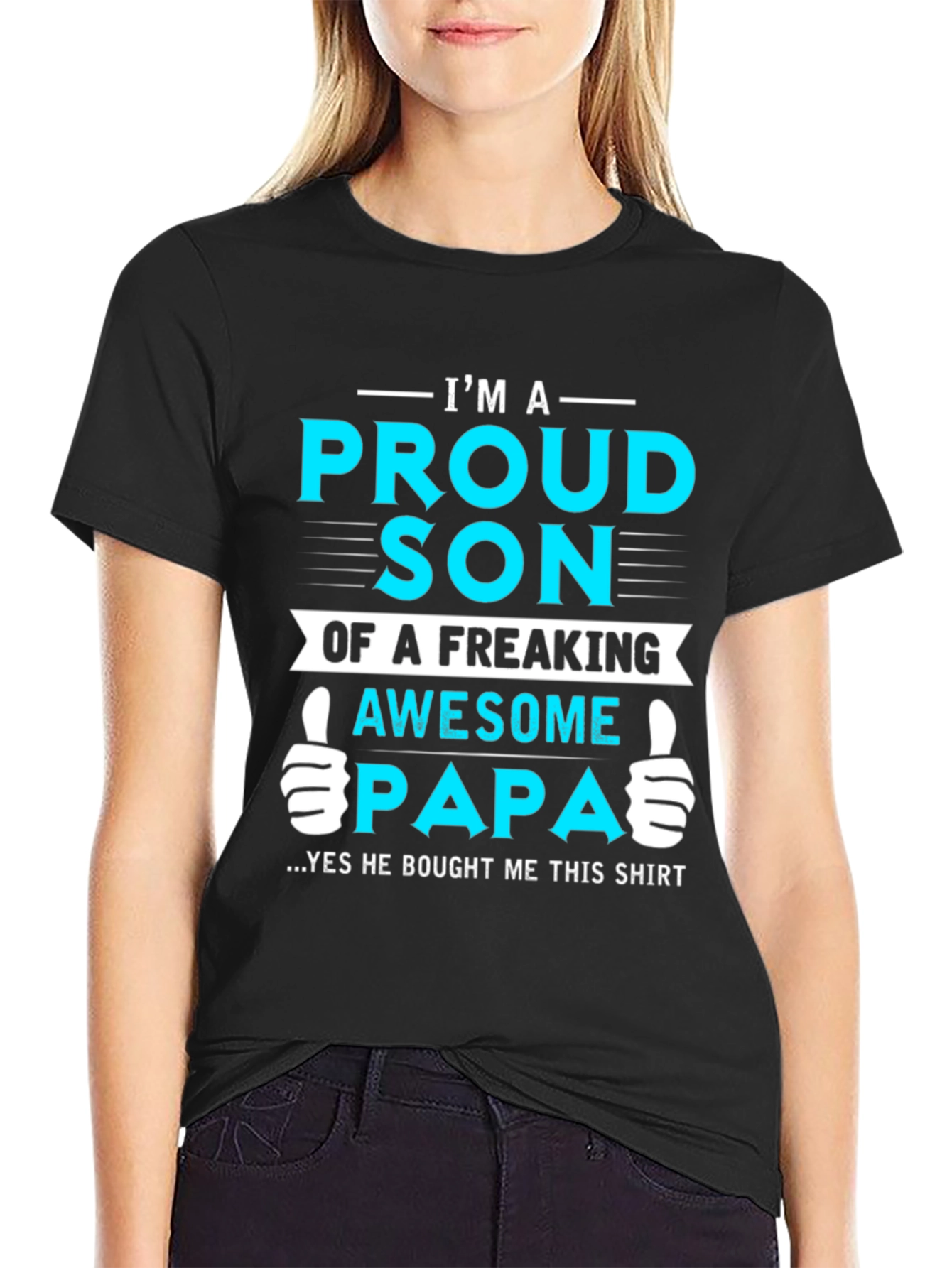Proud Son of Awesome Papa Graphic T-Shirt