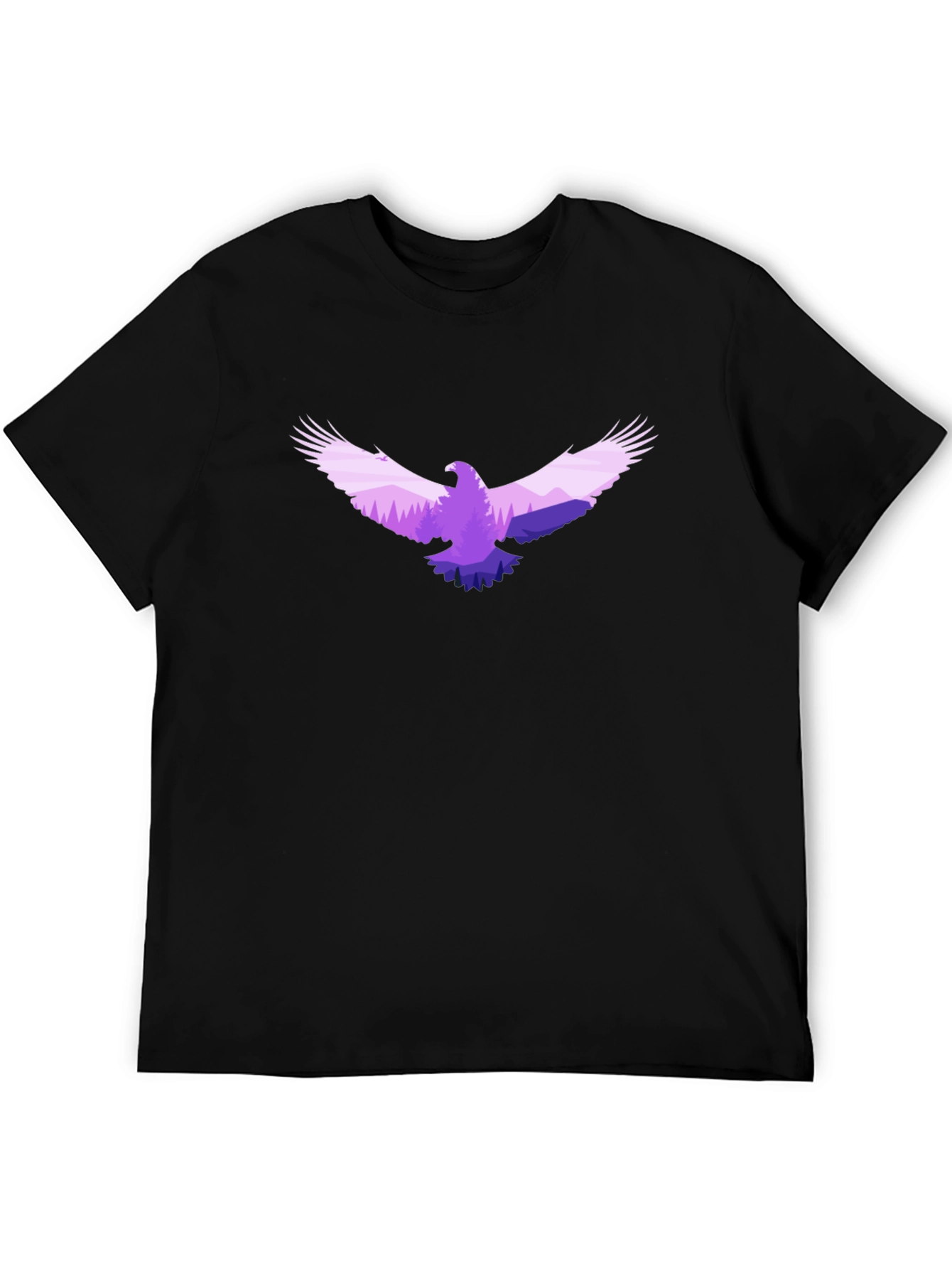 Eagle Silhouette Graphic Tee - Black