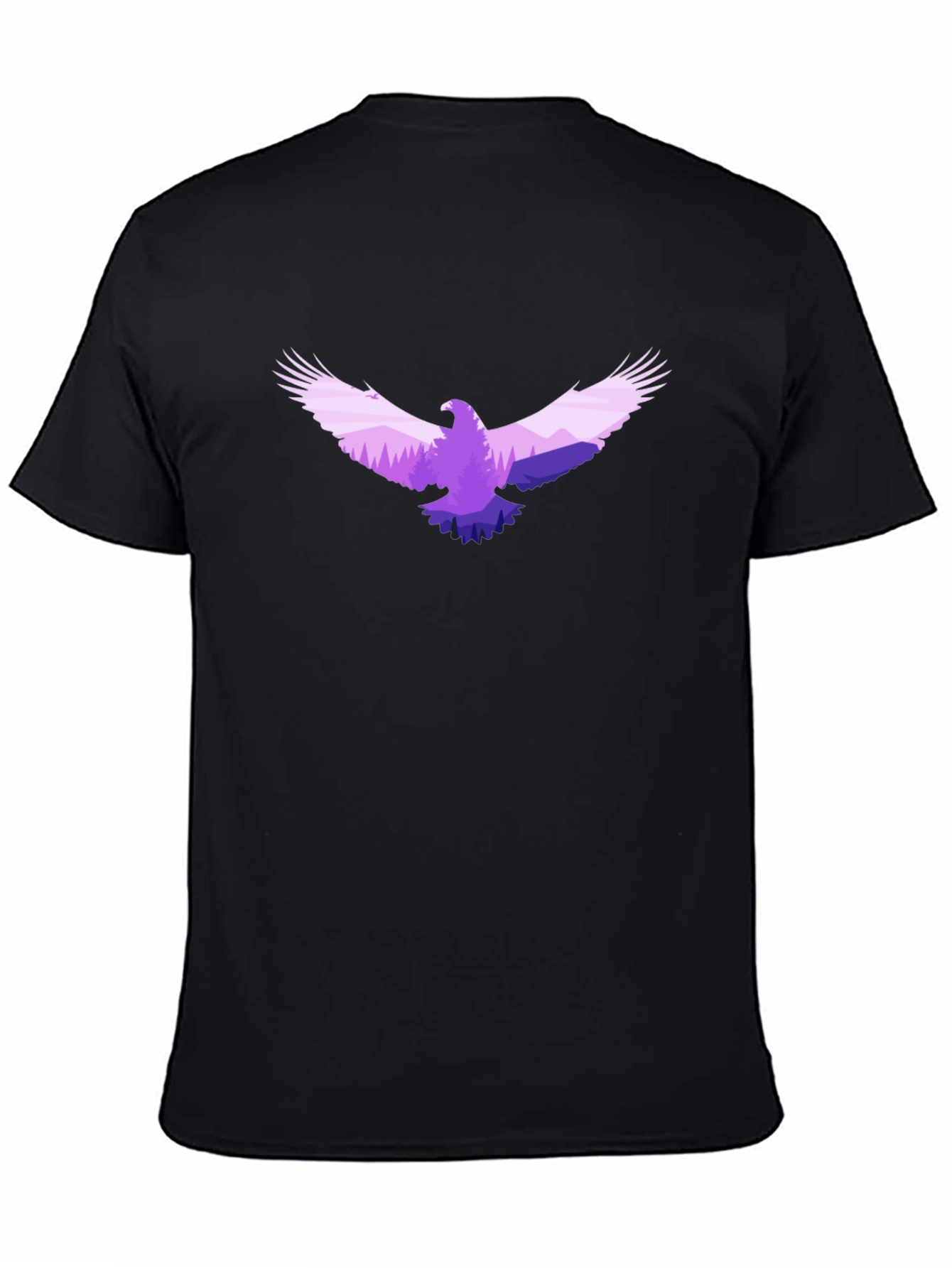 Eagle Silhouette Graphic Tee - Black