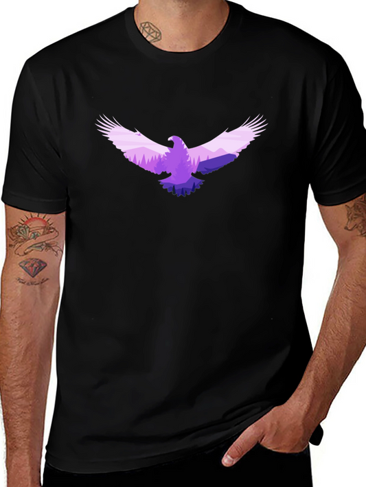 Eagle Silhouette Graphic Tee - Black