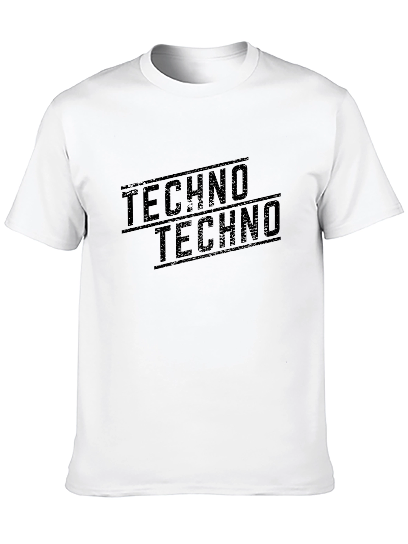 Techno Graphic T-Shirt - Bold Black Cotton Tee