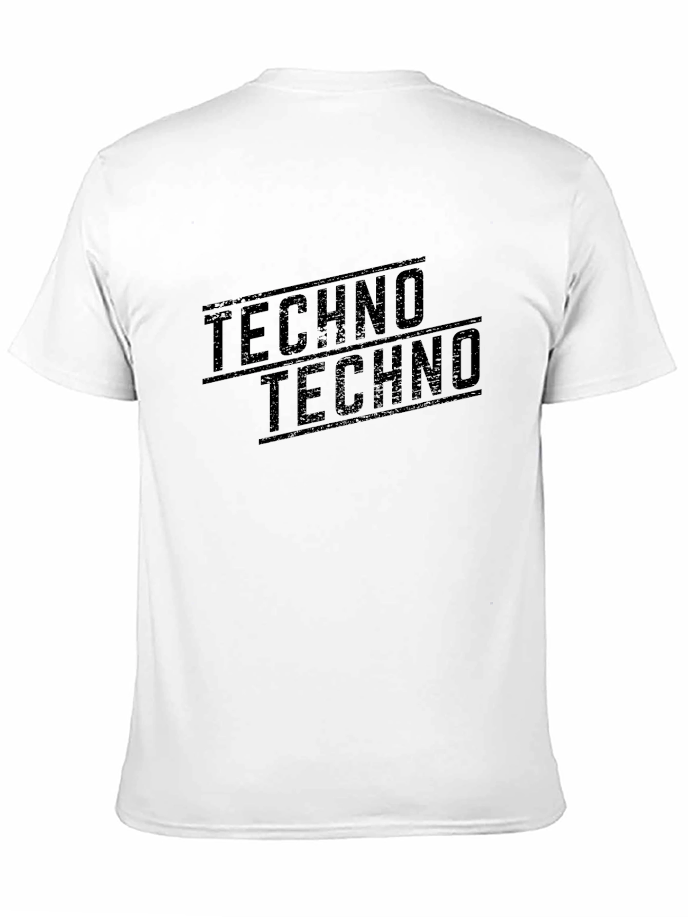 Techno Graphic T-Shirt - Bold Black Cotton Tee