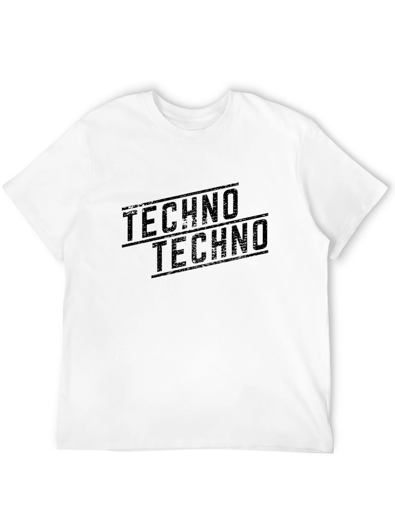 Techno Graphic T-Shirt - Bold Black Cotton Tee