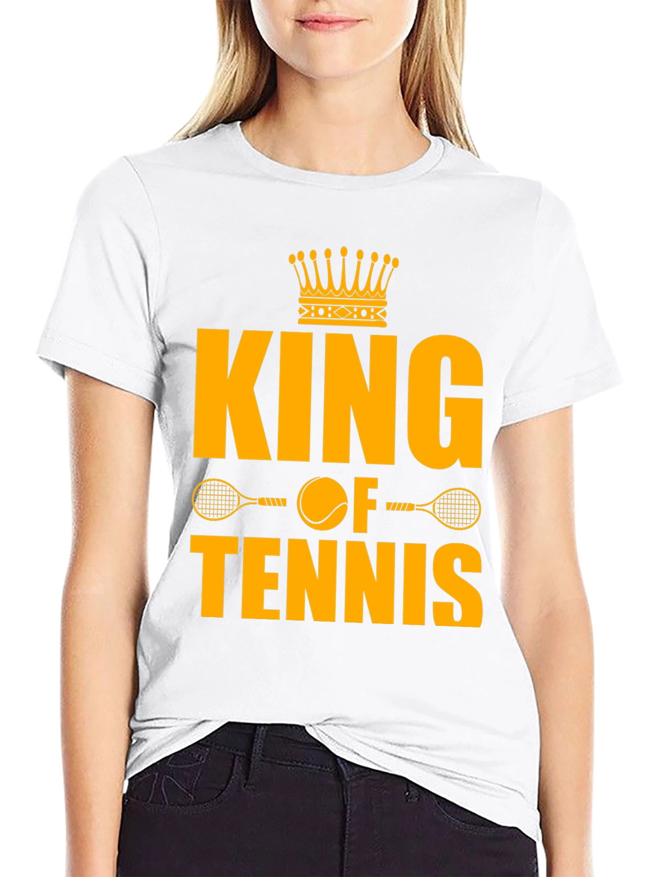 King of Tennis Graphic T-Shirt - Black