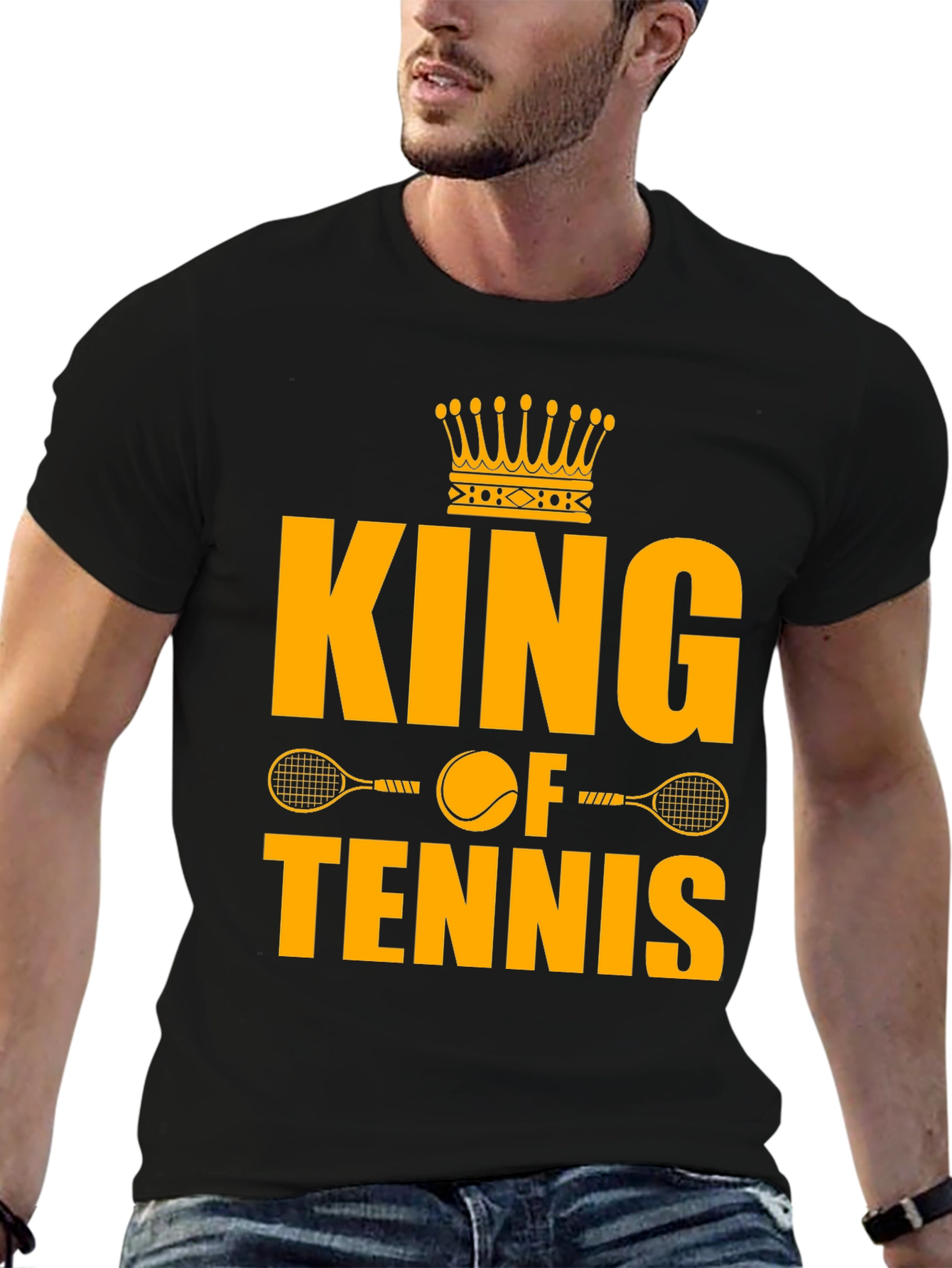 King of Tennis Graphic T-Shirt - Black