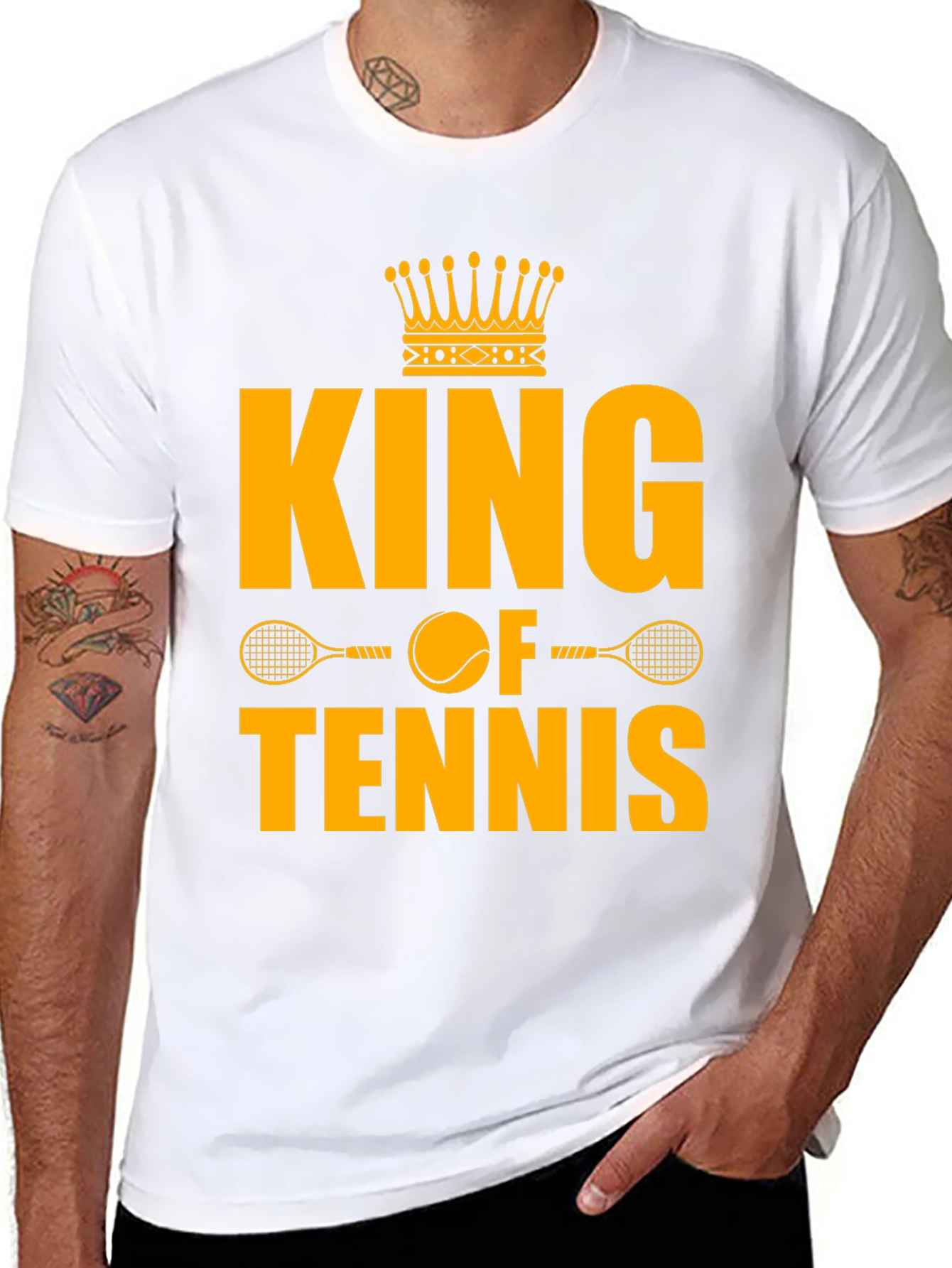 King of Tennis Graphic T-Shirt - Black