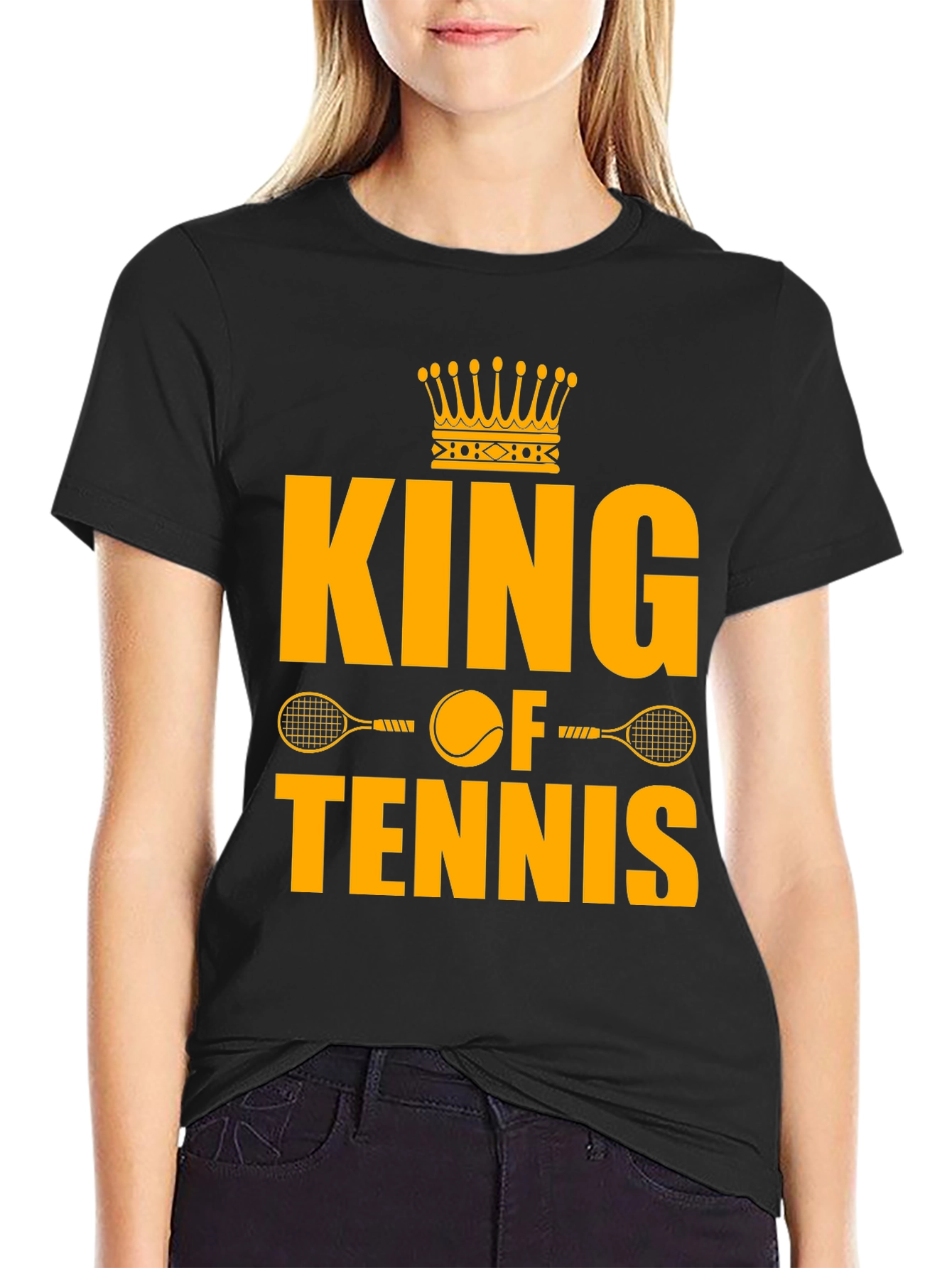 King of Tennis Graphic T-Shirt - Black