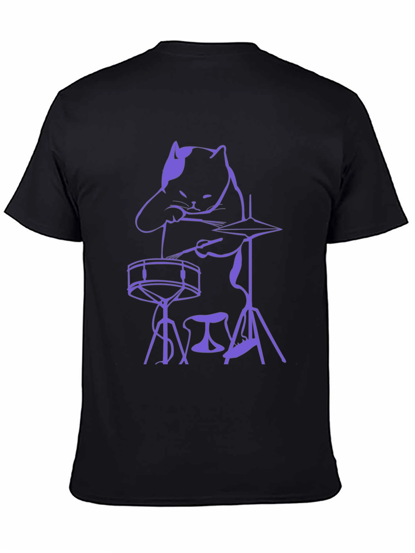 Cat Drummer T-Shirt - Unique Music Lover Tee