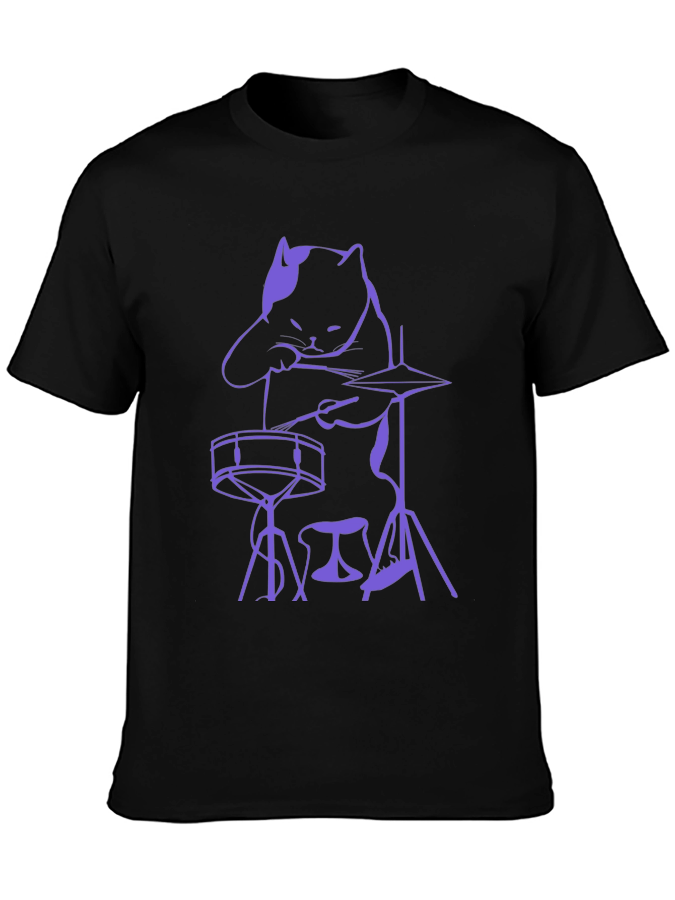 Cat Drummer T-Shirt - Unique Music Lover Tee
