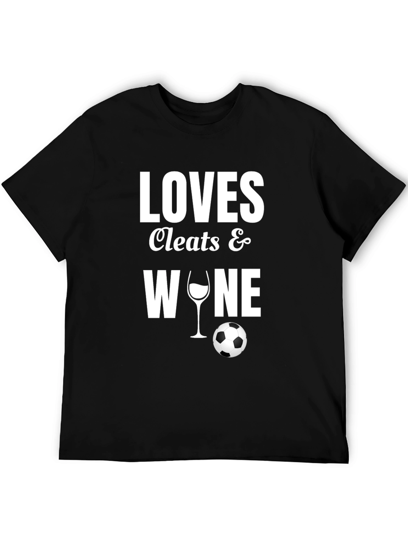 Loves Cleats & Wine T-Shirt - Soccer Fan Apparel