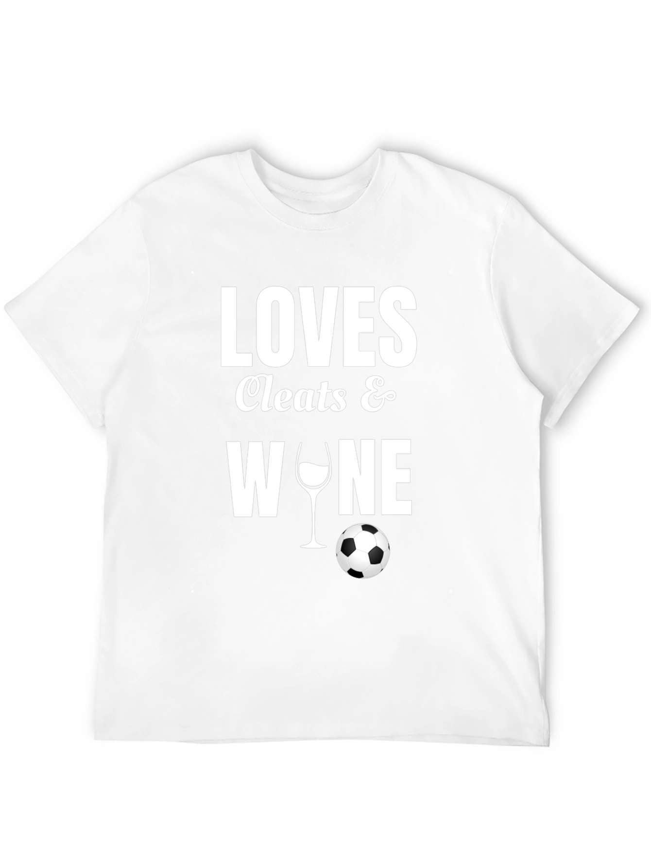 Loves Cleats & Wine T-Shirt - Soccer Fan Apparel