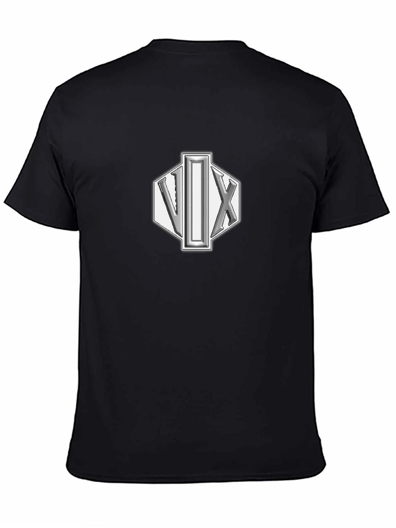 VIX Geometric Logo Black T-Shirt
