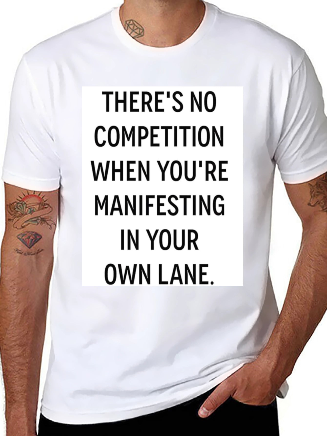 Manifesting in Your Own Lane Black T-Shirt
