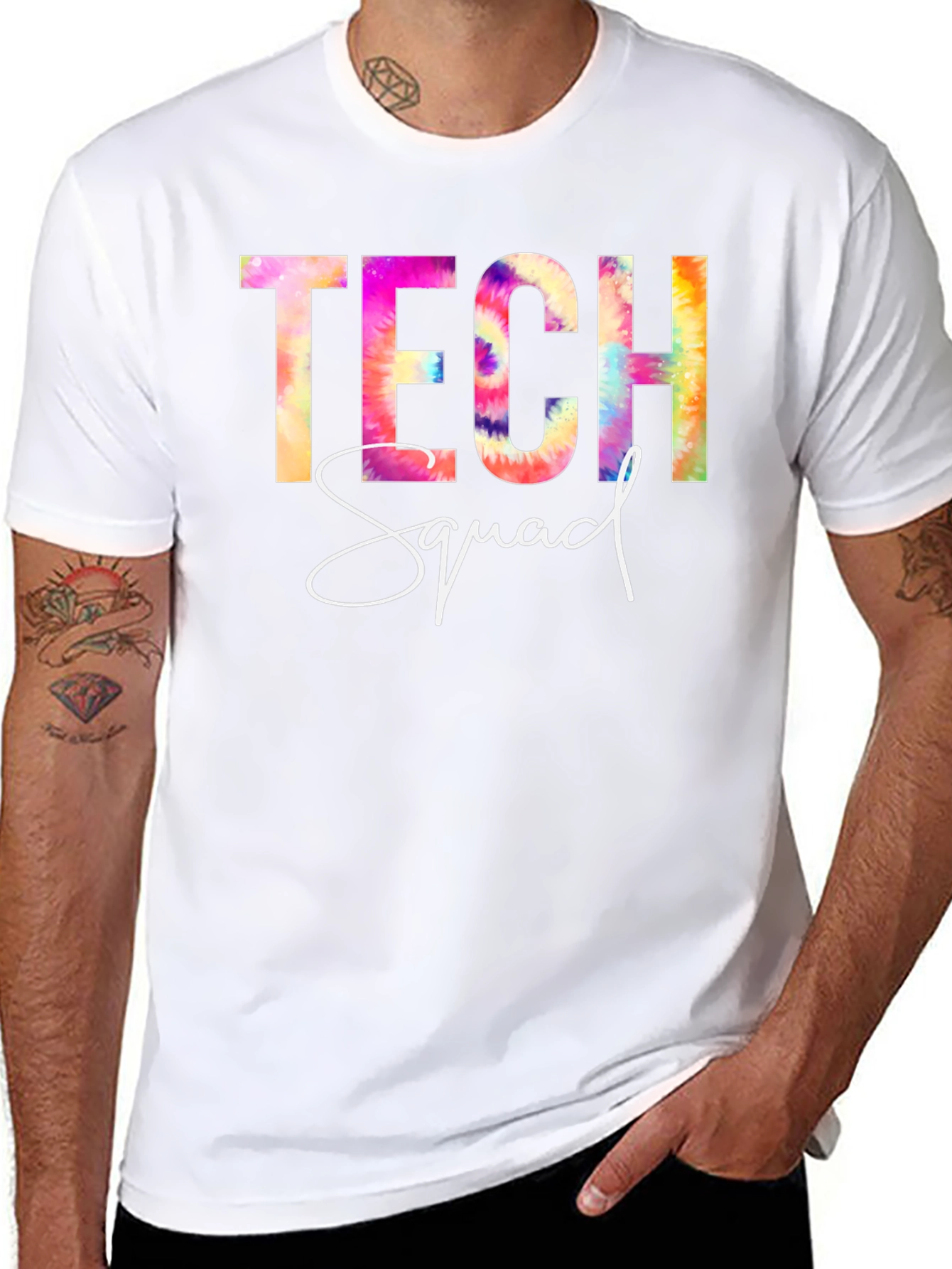 Tech Squad Tie-Dye Graphic Tee