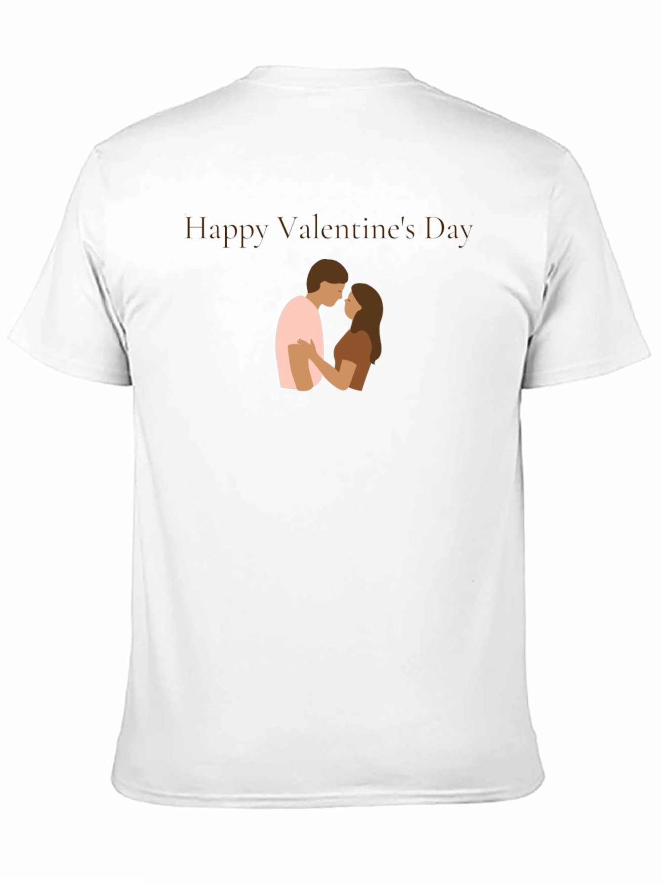 Valentines Day Couple Graphic Black T-Shirt