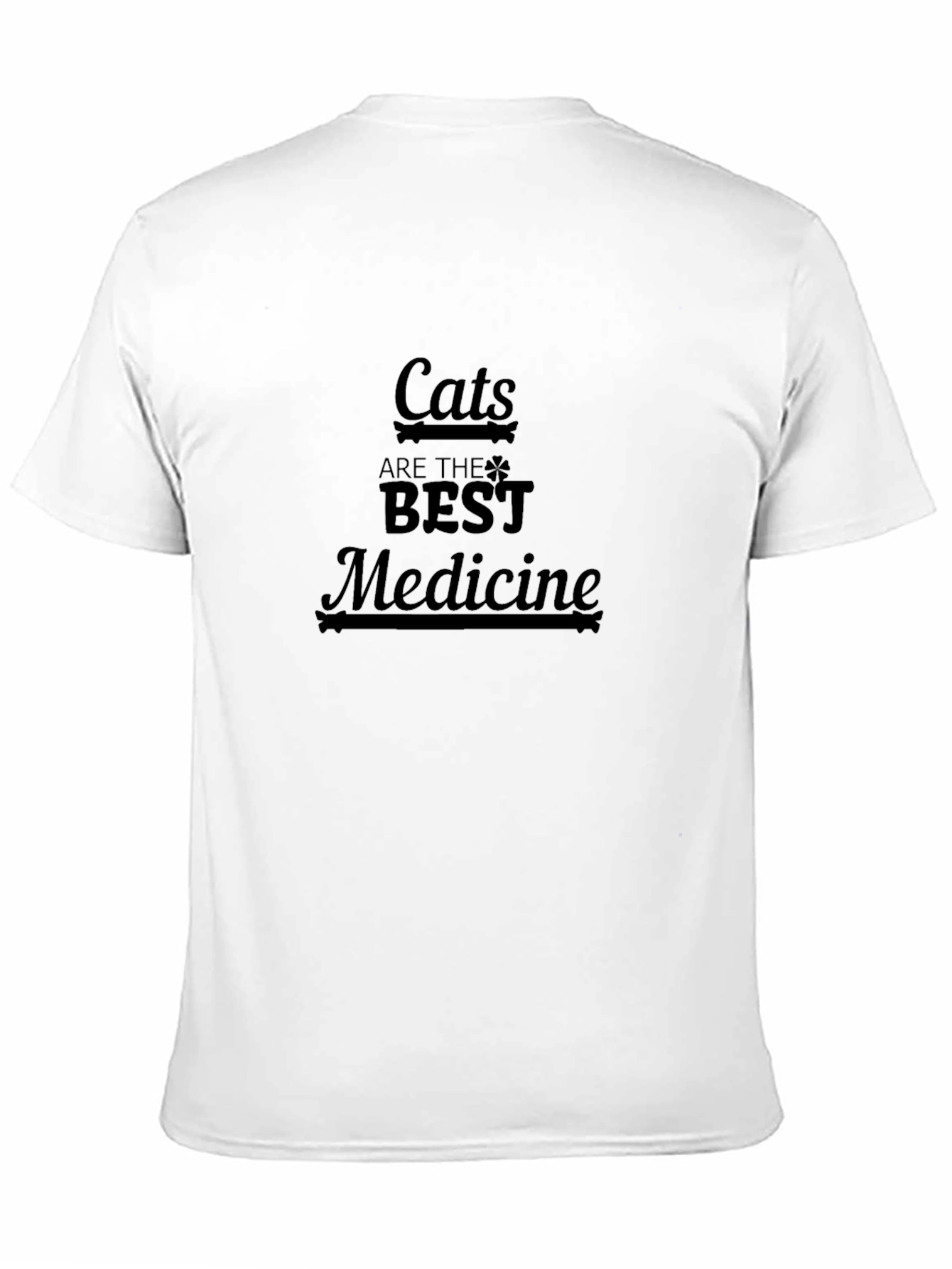 Cats are the Best Medicine Graphic Tee - Black