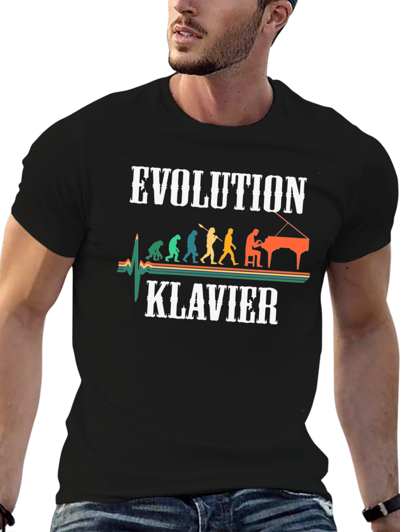 Evolution Klavier T-Shirt Musician Tee