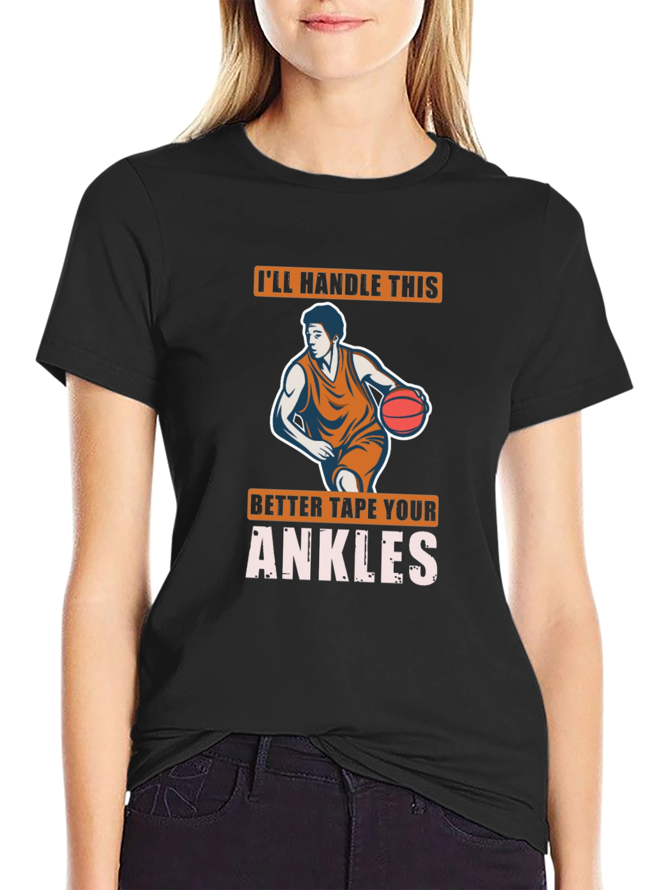 Basketball Graphic Tee: Ill Handle This Ankle Support
