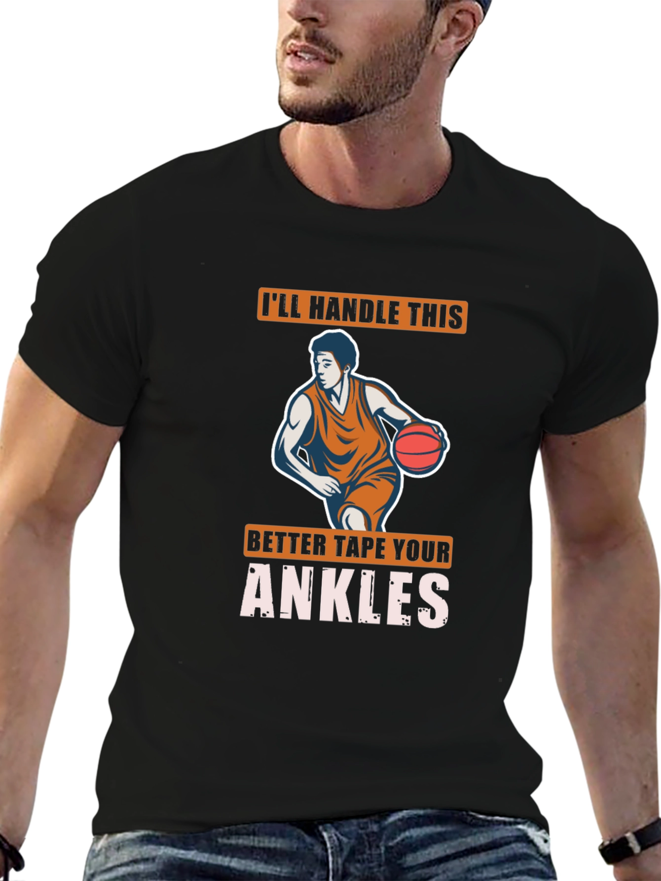 Basketball Graphic Tee: Ill Handle This Ankle Support