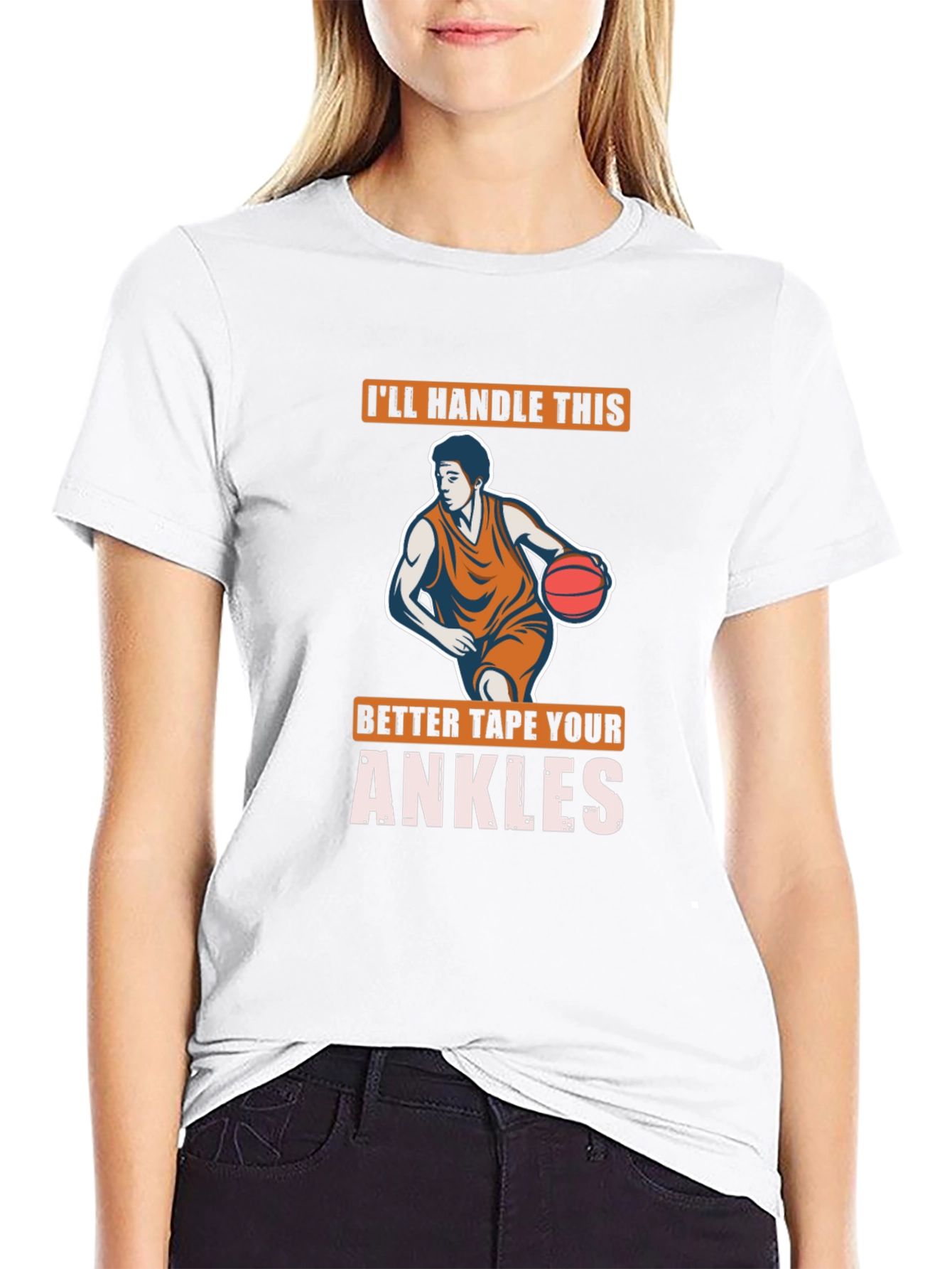 Basketball Graphic Tee: Ill Handle This Ankle Support