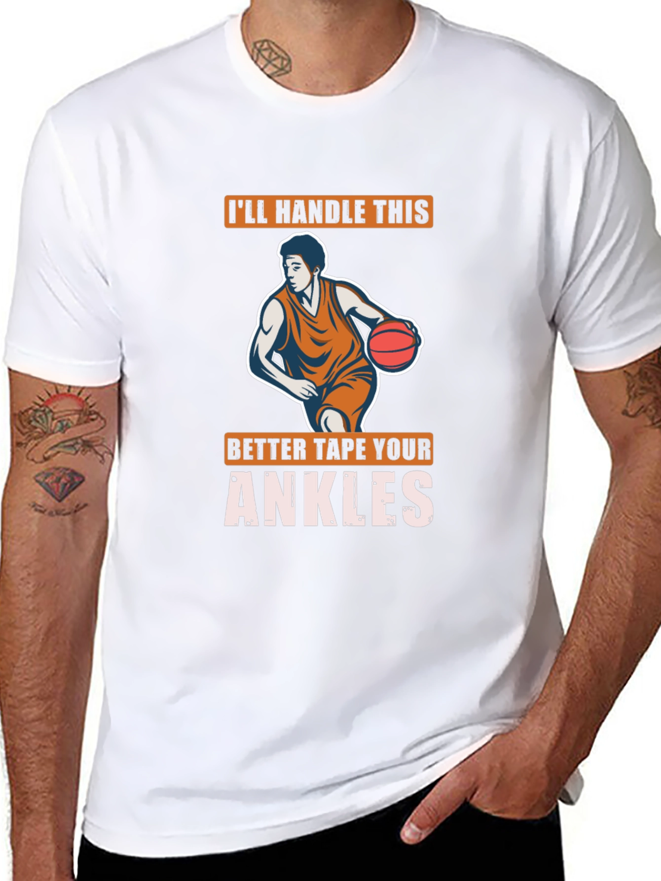 Basketball Graphic Tee: Ill Handle This Ankle Support