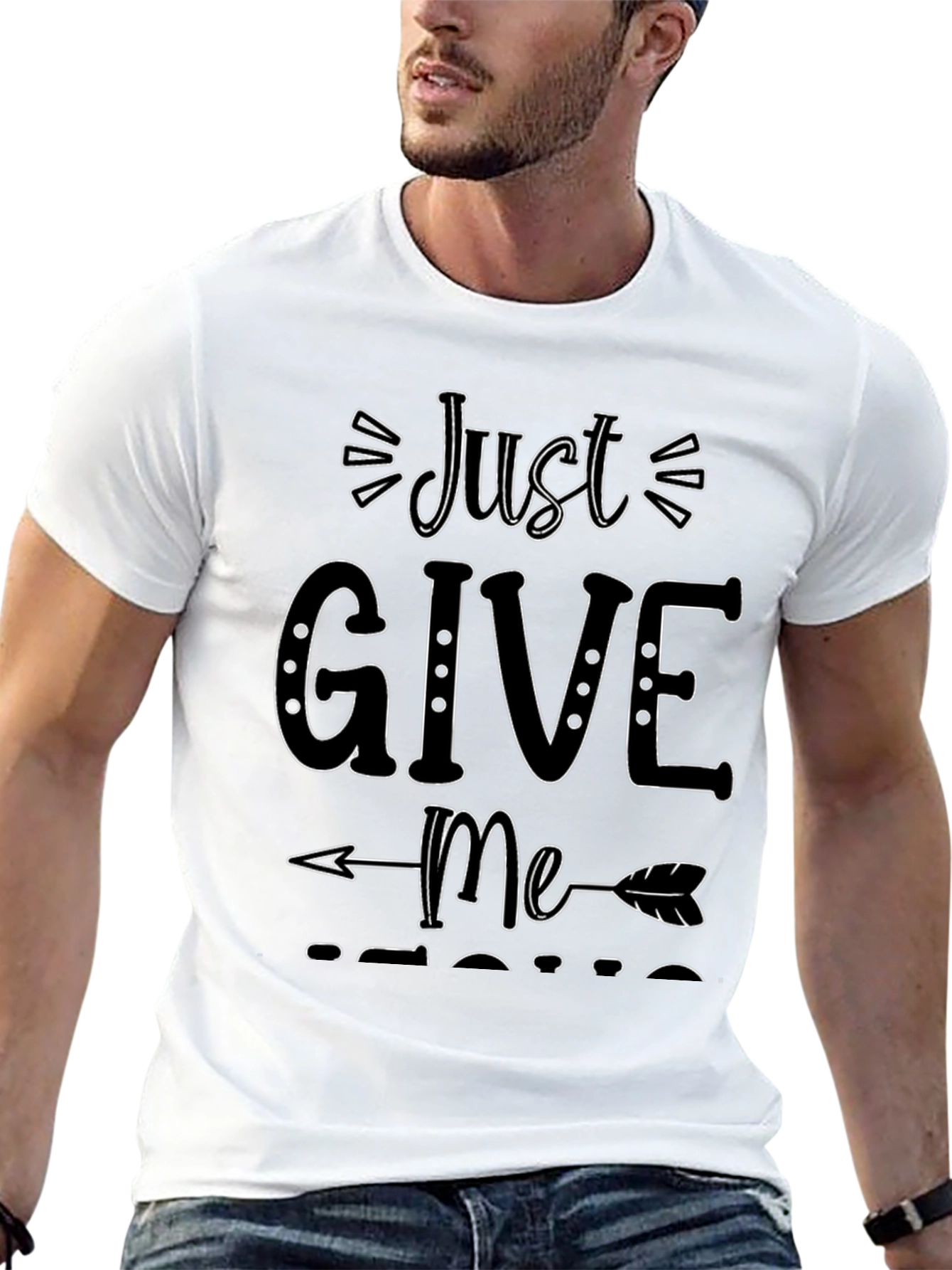 Just Give Me Coffee T-Shirt - Casual Black Tee