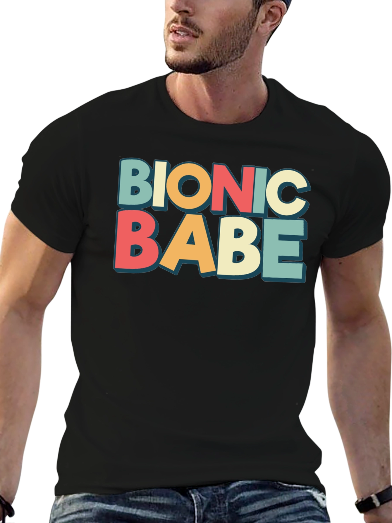 Bionic Babe Graphic Tee - Retro Style
