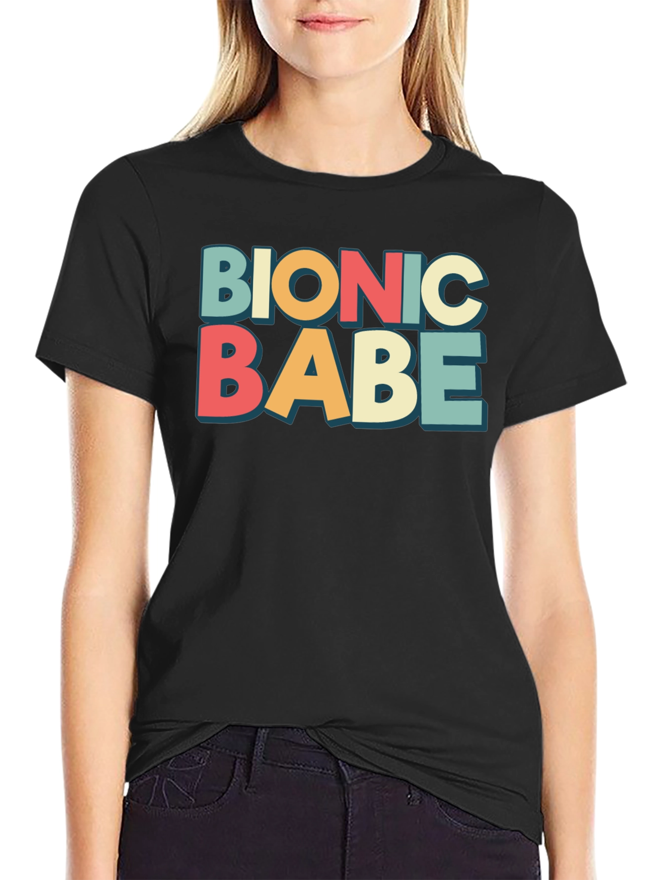 Bionic Babe Graphic Tee - Retro Style