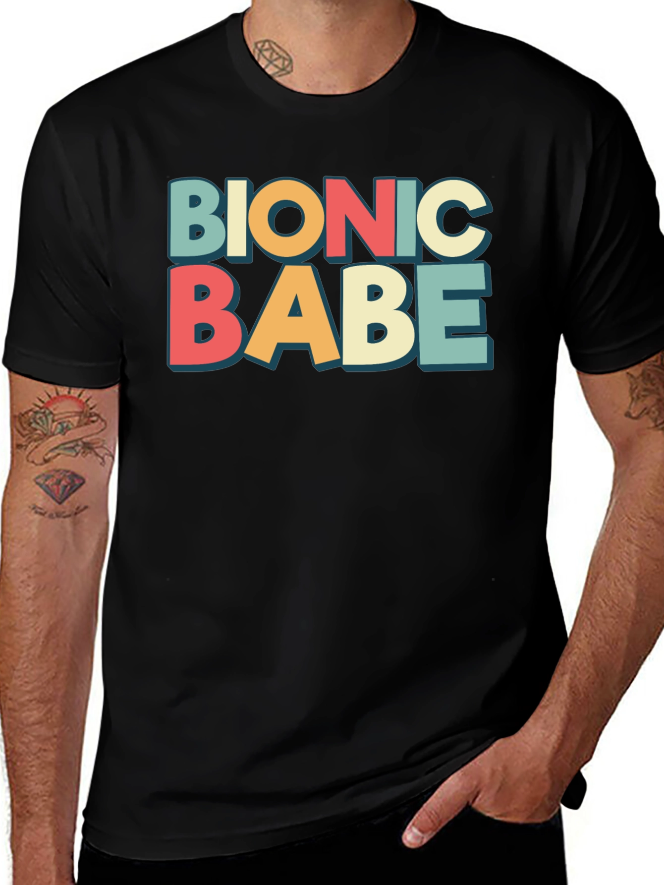 Bionic Babe Graphic Tee - Retro Style