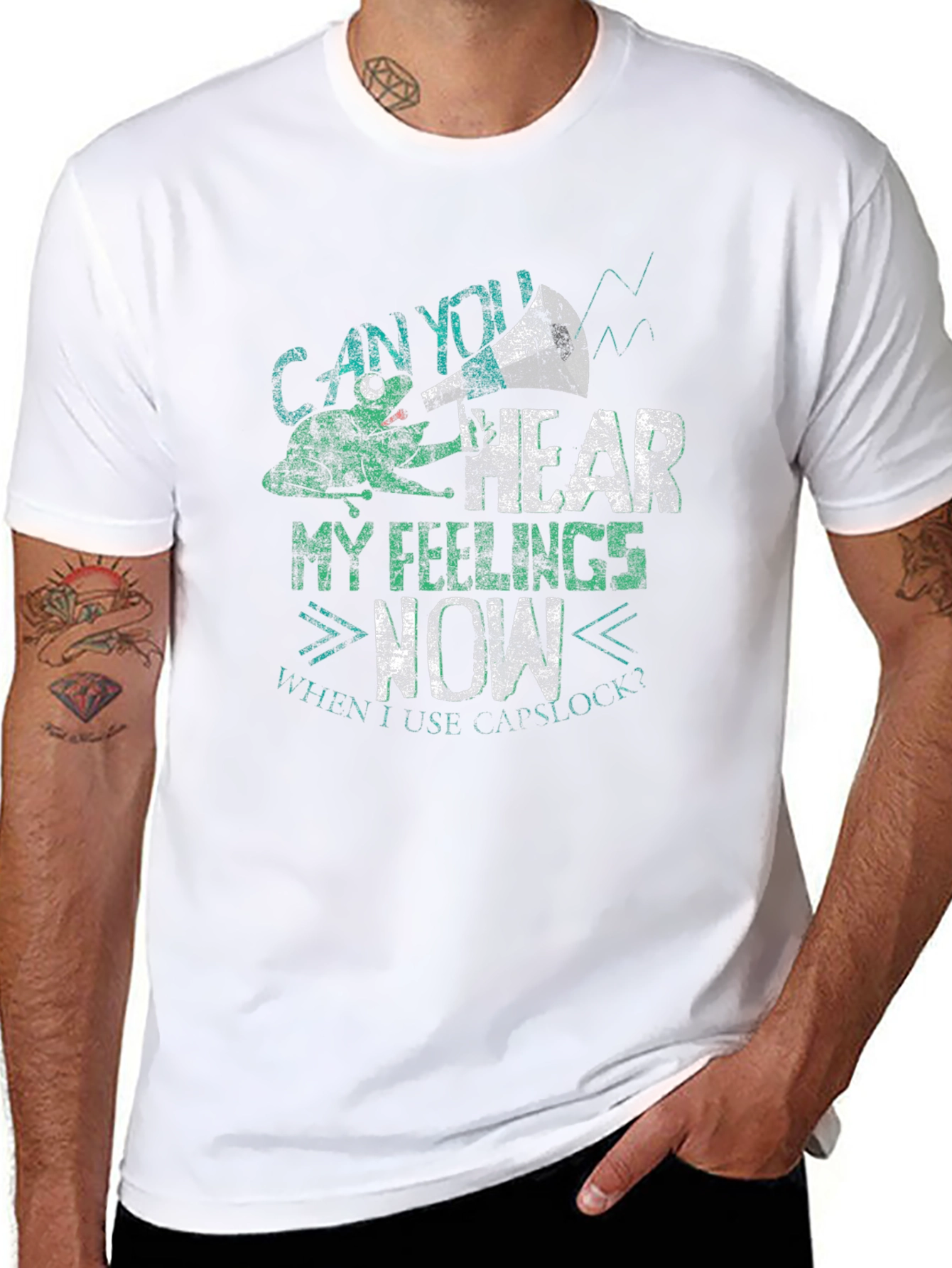 Can You Hear My Feelings Now Mens Graphic Tee