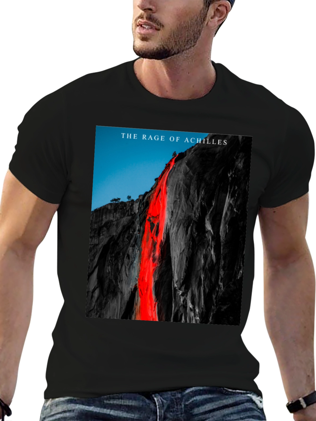 Rage of Achilles Graphic Tee - Black