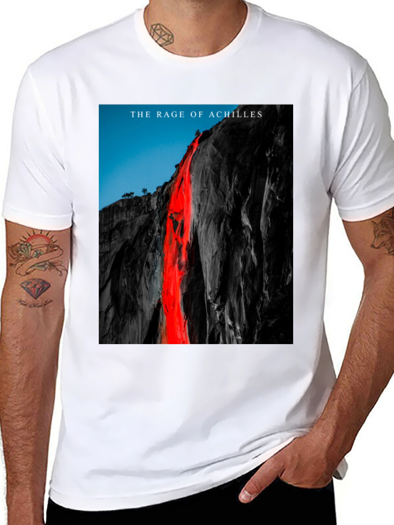 Rage of Achilles Graphic Tee - Black