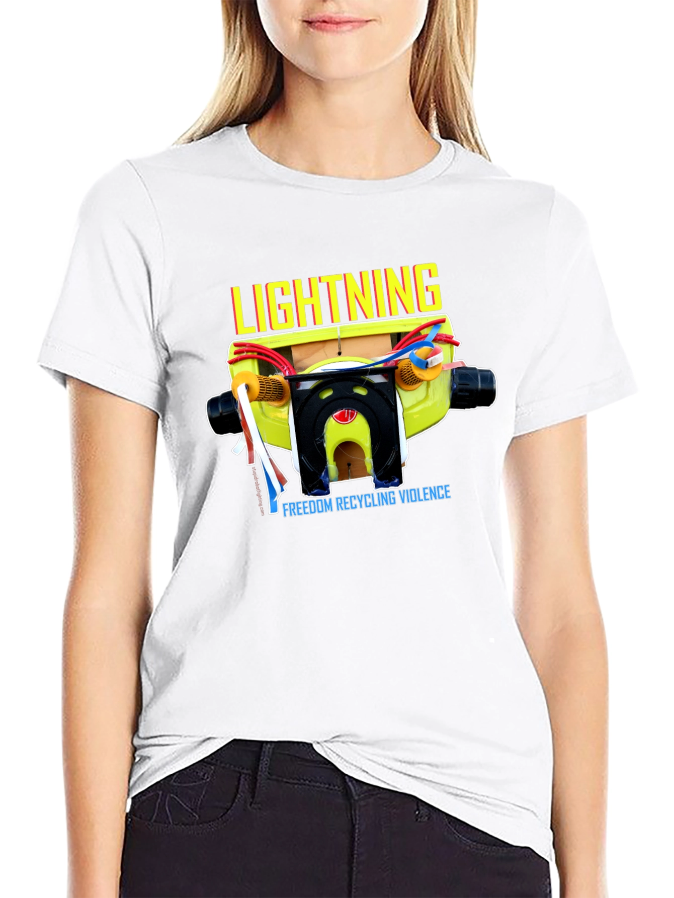Lightning FREEDOM RECYCLING VIOLENCE Graphic Tee