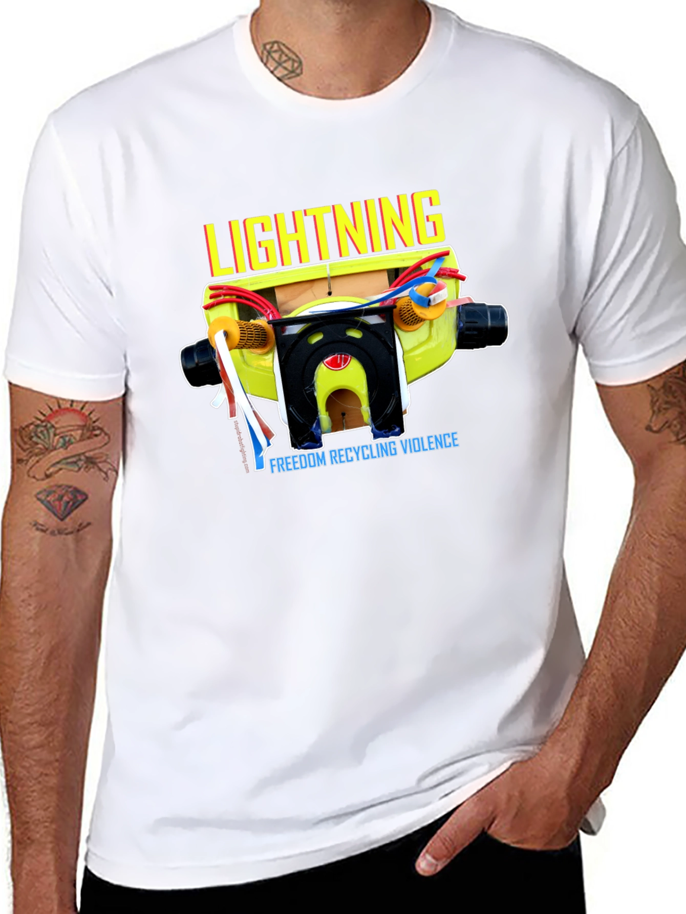 Lightning FREEDOM RECYCLING VIOLENCE Graphic Tee