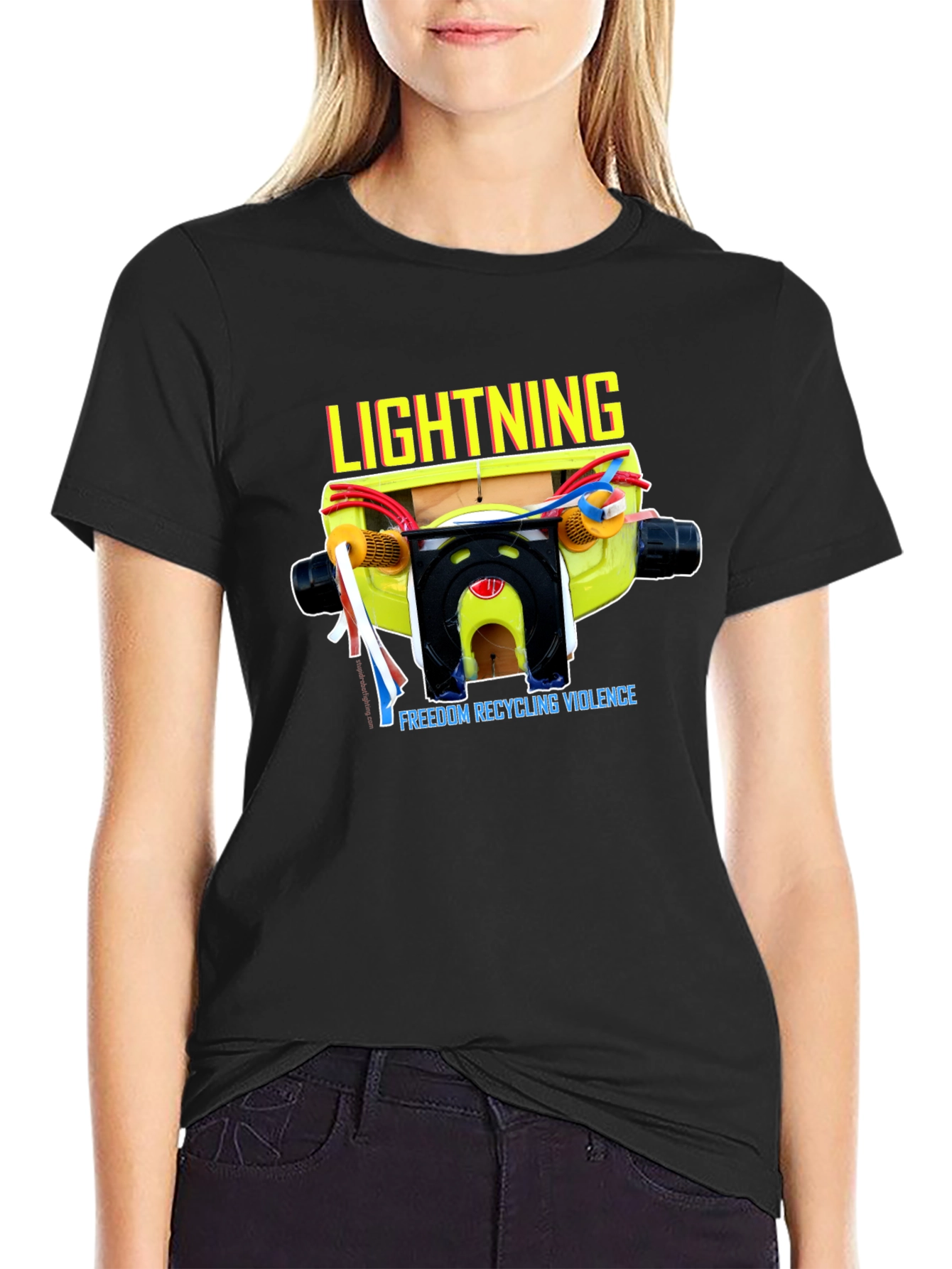 Lightning FREEDOM RECYCLING VIOLENCE Graphic Tee