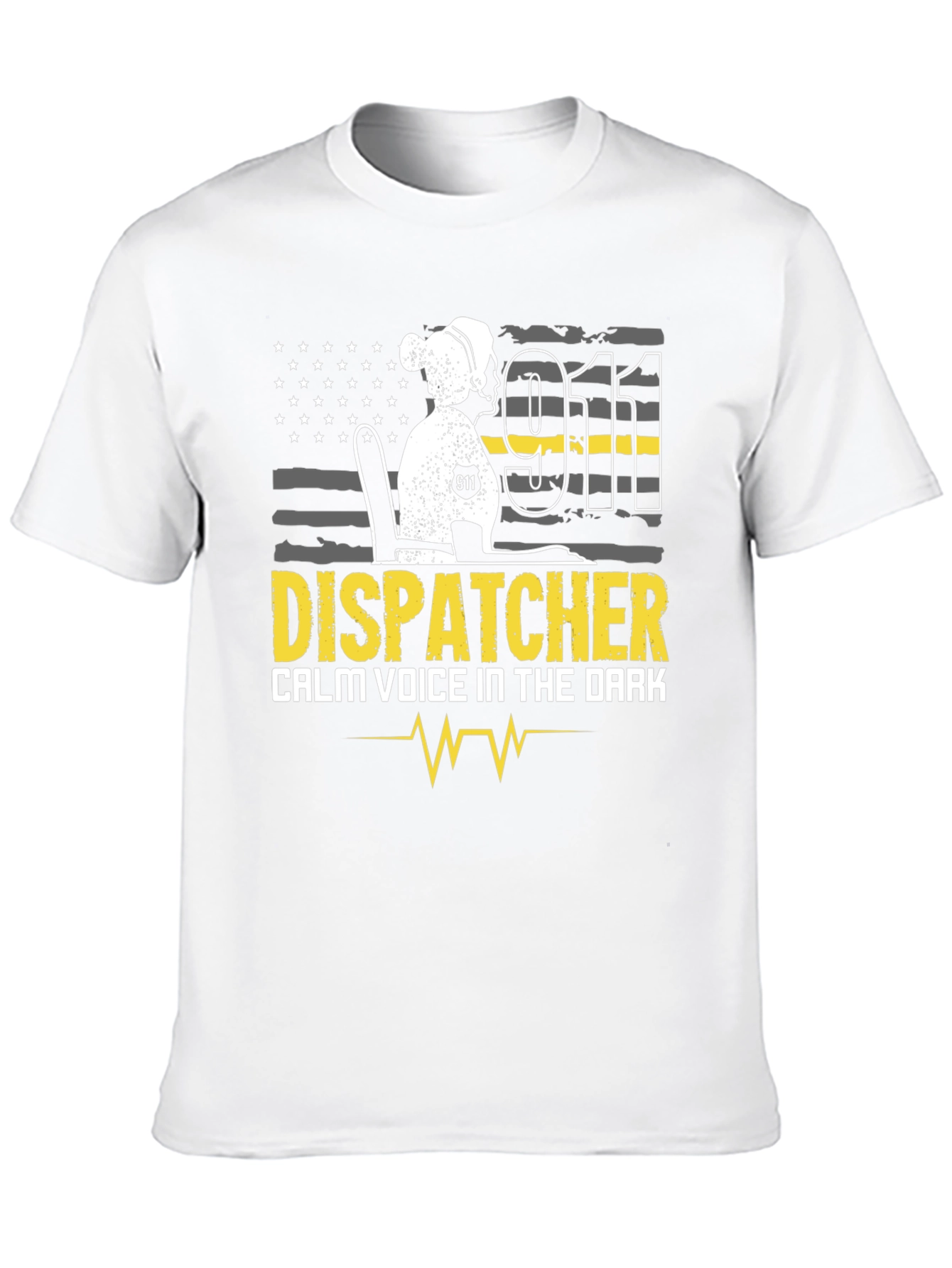 Dispatcher T-Shirt Calm Voice in the Dark 911 Design