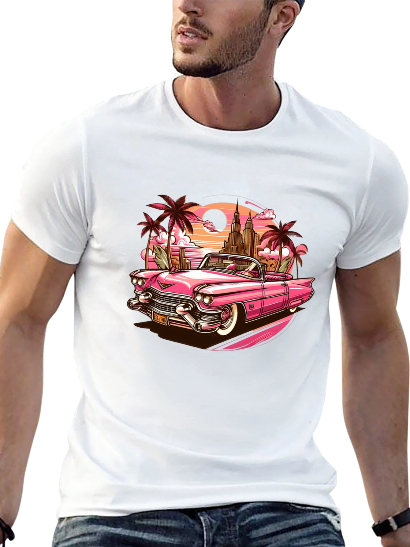 Retro Pink Convertible T-Shirt