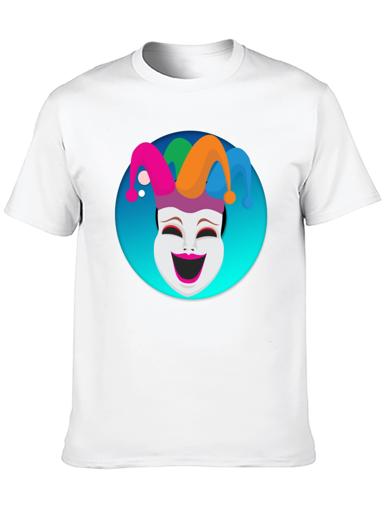 Jester Mask Graphic Tee - Black