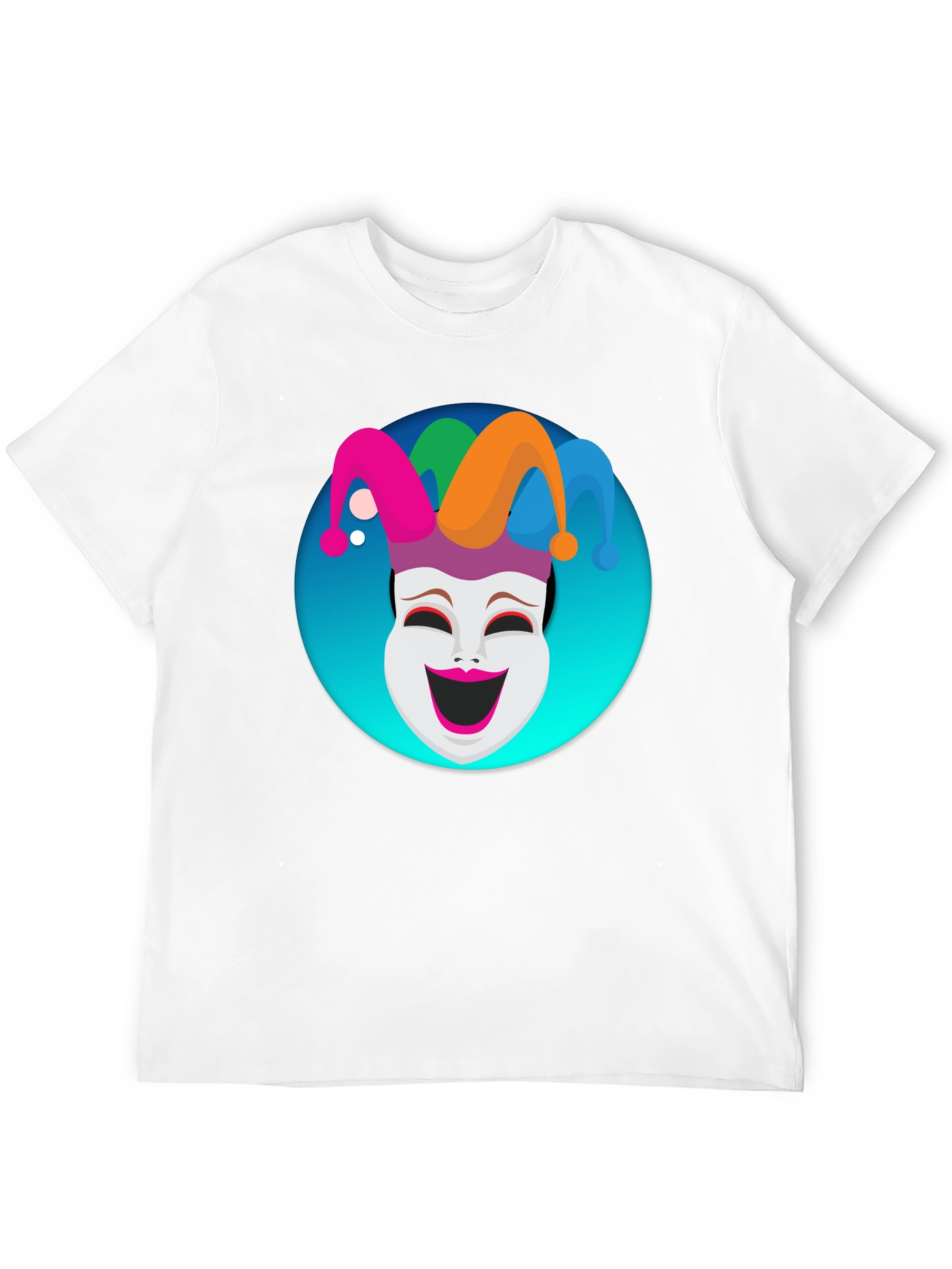 Jester Mask Graphic Tee - Black