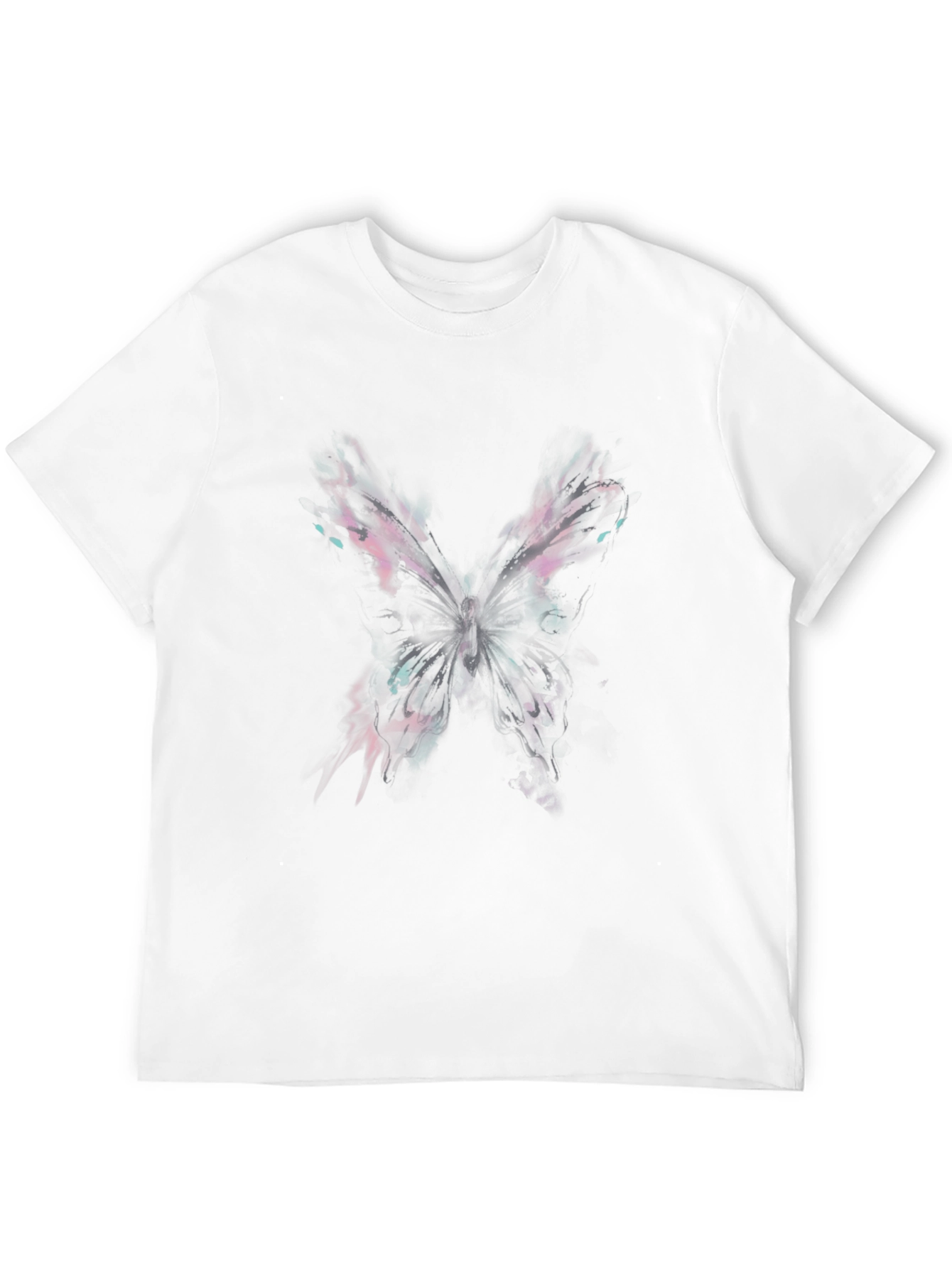 Butterfly Graphic Print Black T-Shirt