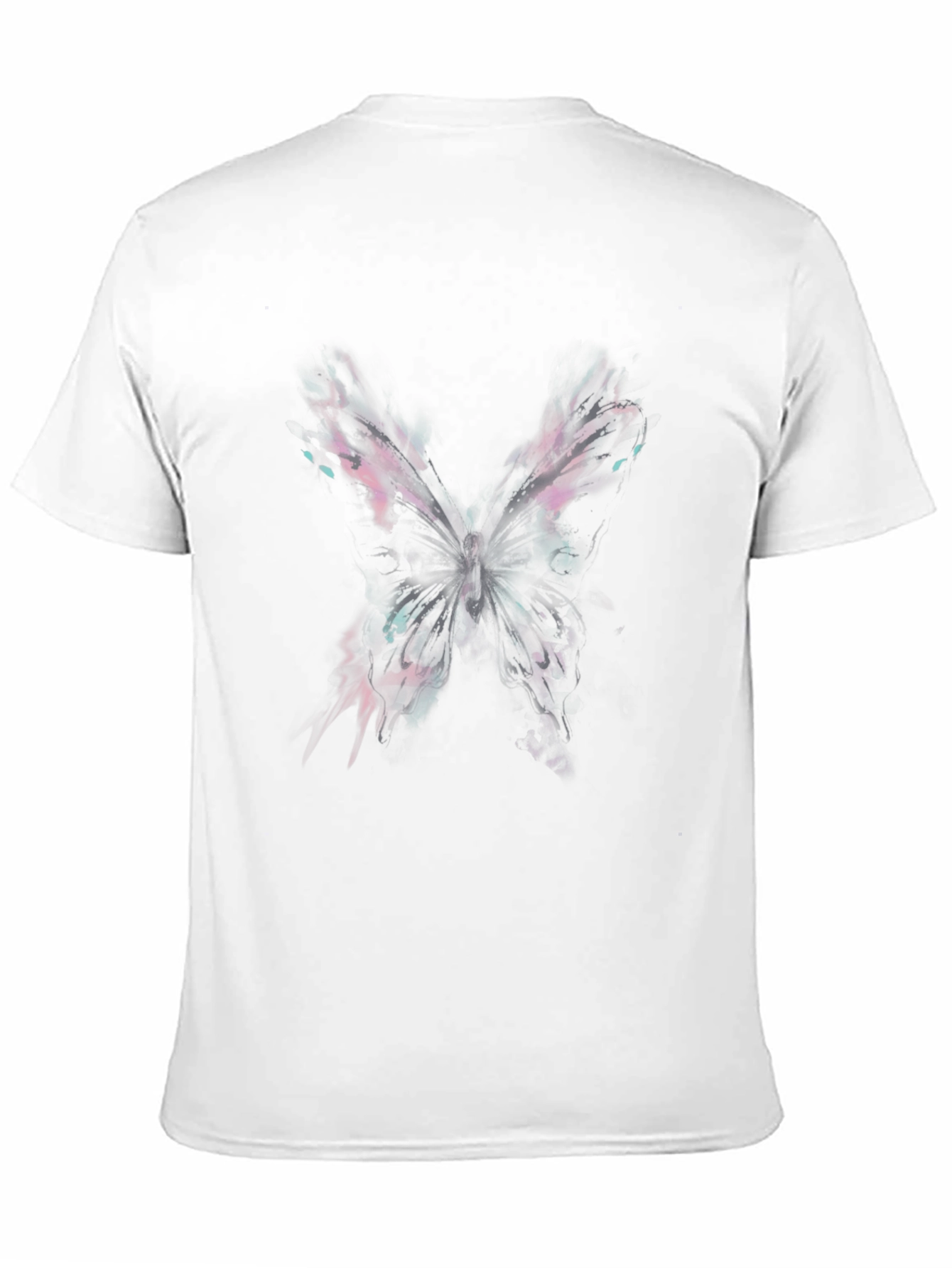 Butterfly Graphic Print Black T-Shirt