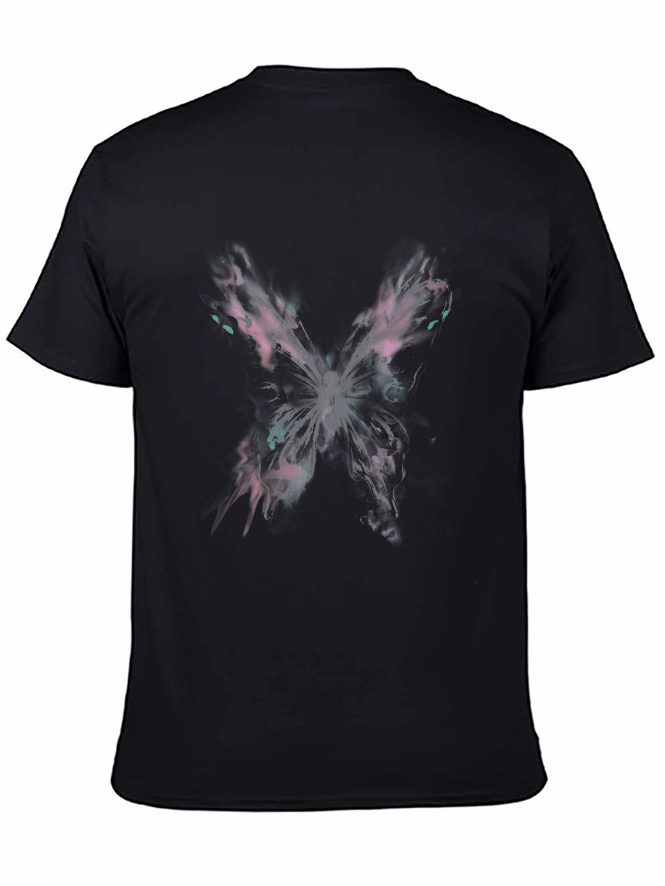 Butterfly Graphic Print Black T-Shirt