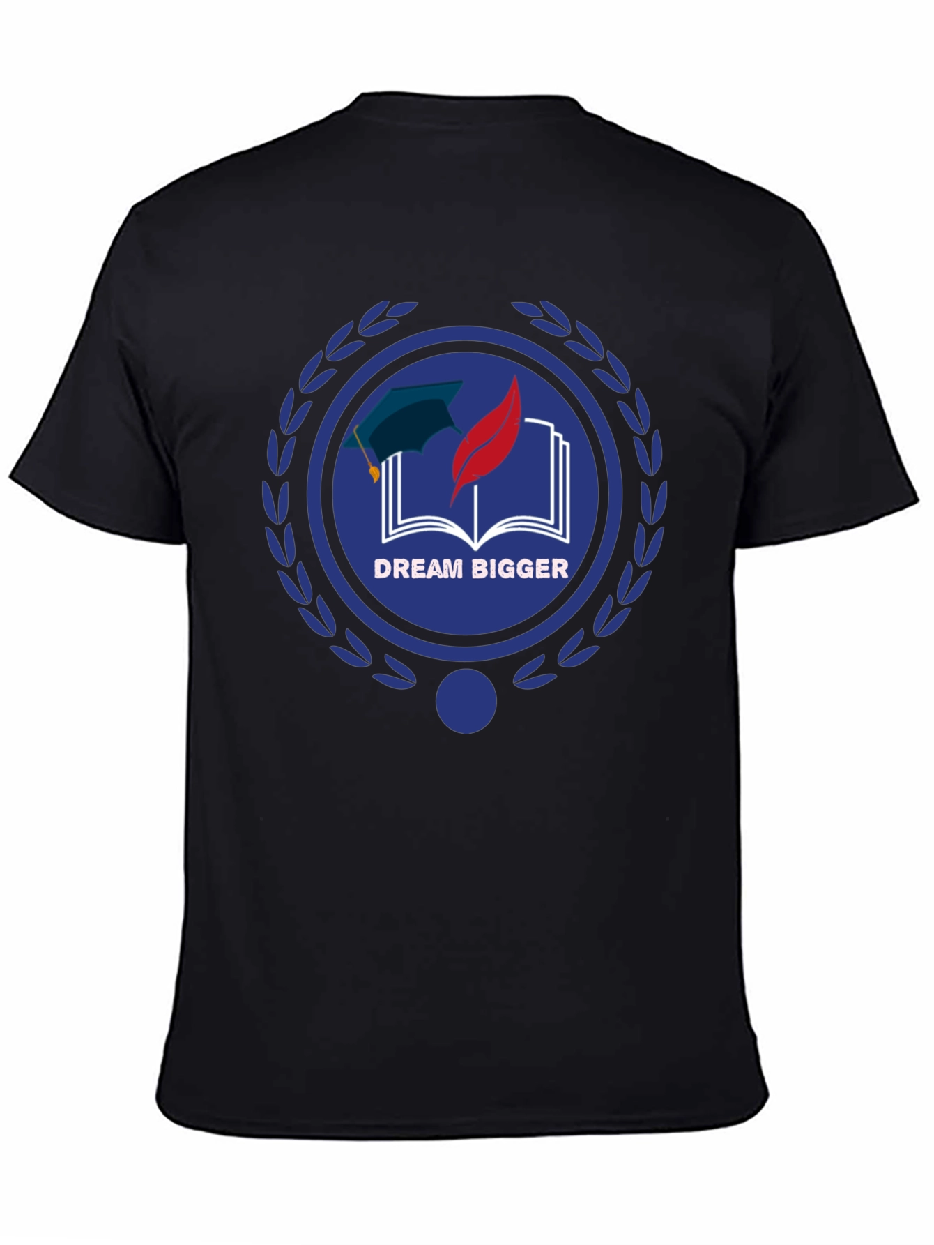 Dream Bigger Graphic Tee - Black Cotton T-Shirt