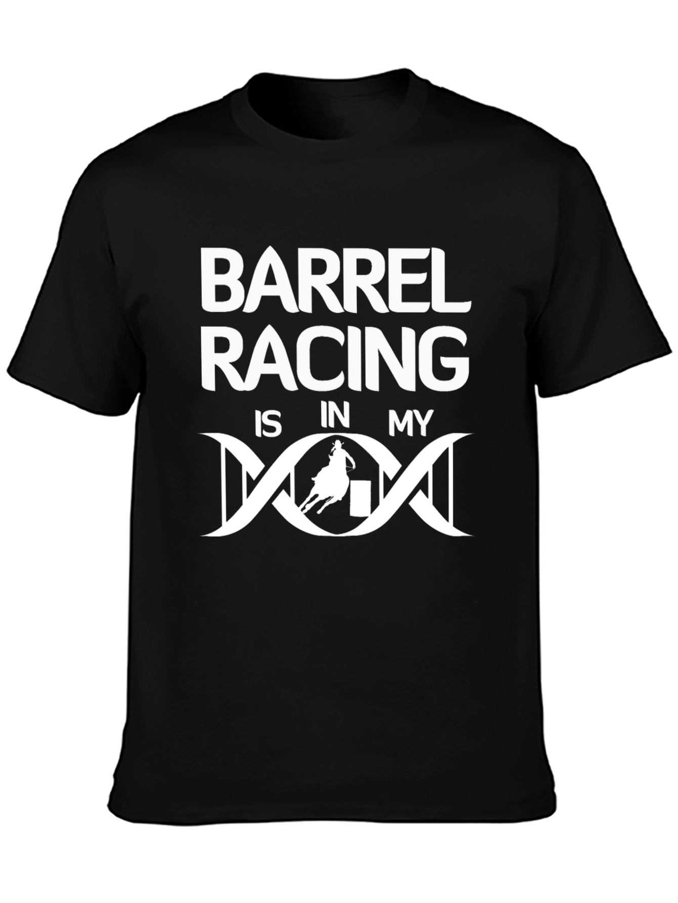 Barrel Racing DNA T-Shirt - Black Graphic Tee