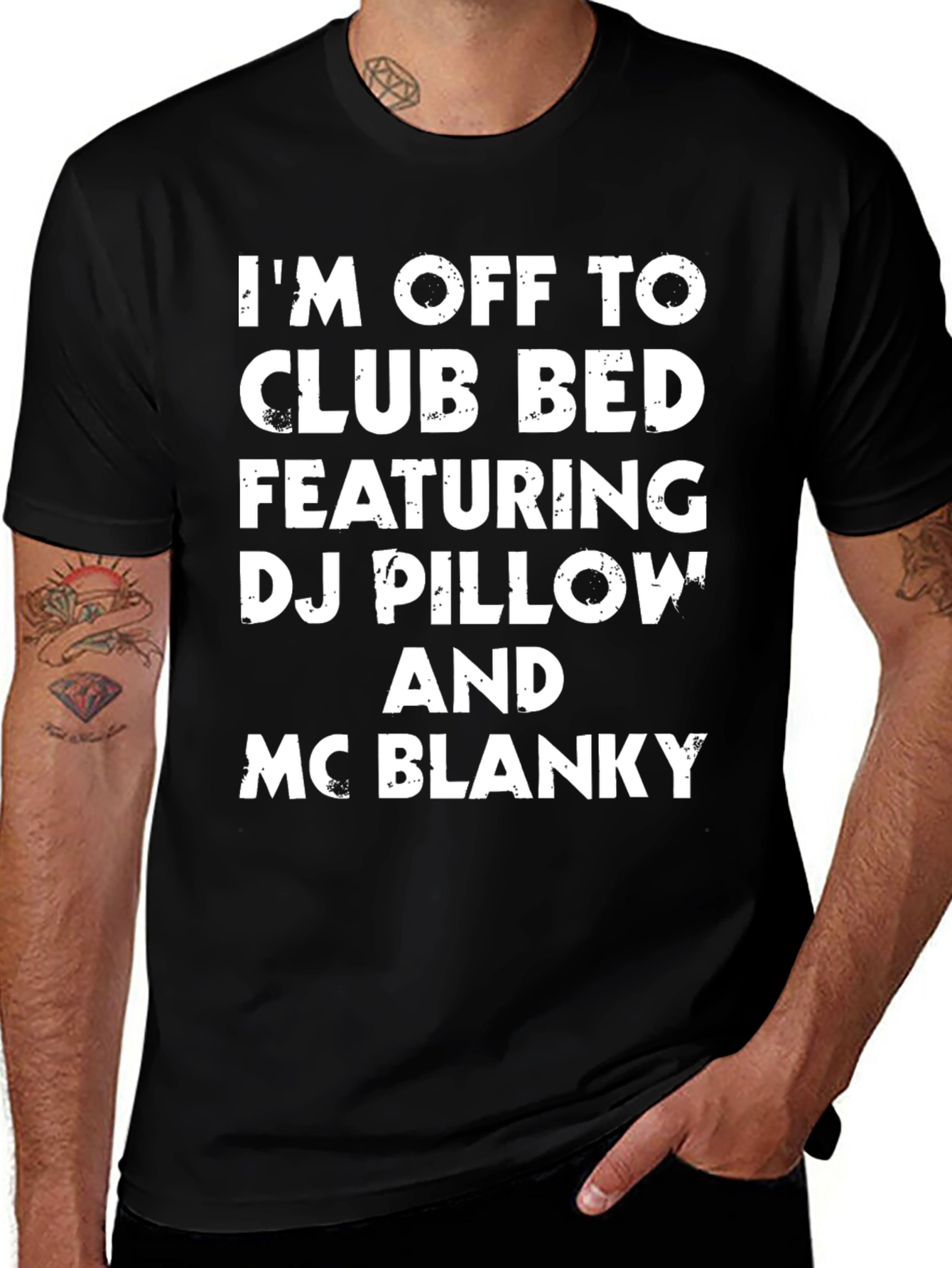 Club Bed T-Shirt: DJ Pillow & MC Blanky