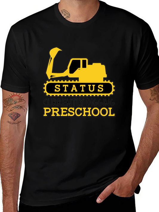 Digging Preschool T-Shirt - Cute Excavator Design