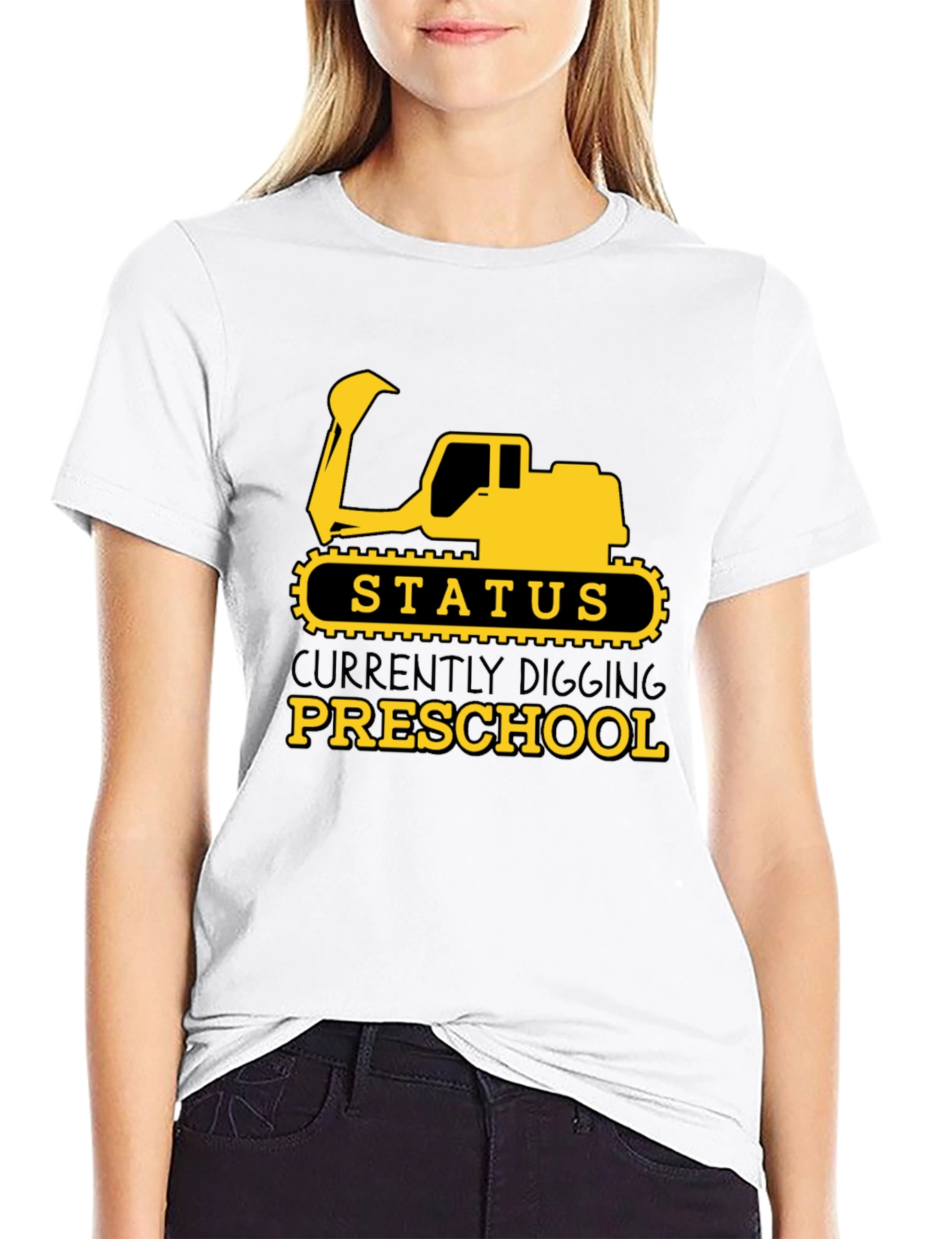 Digging Preschool T-Shirt - Cute Excavator Design