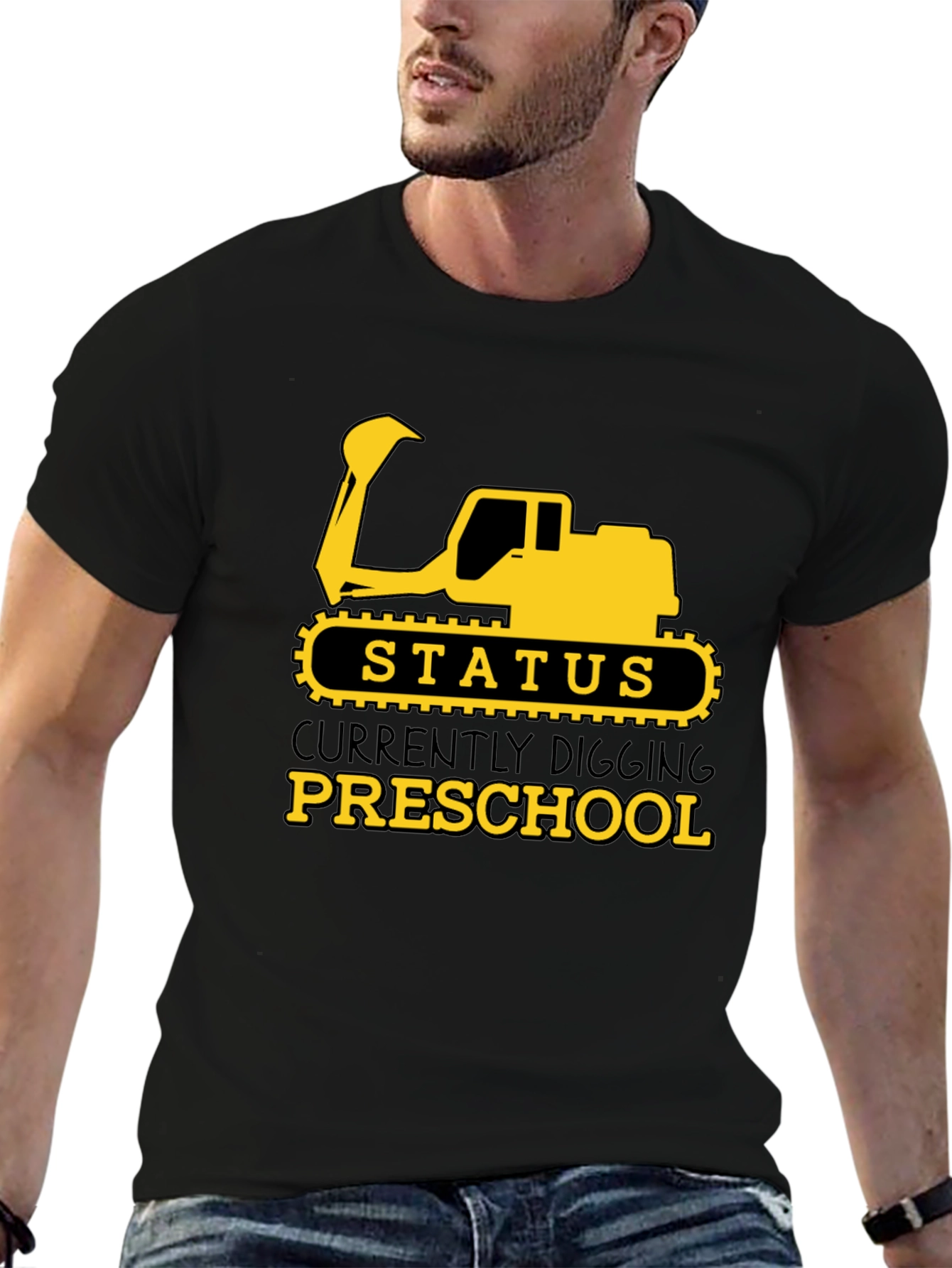 Digging Preschool T-Shirt - Cute Excavator Design