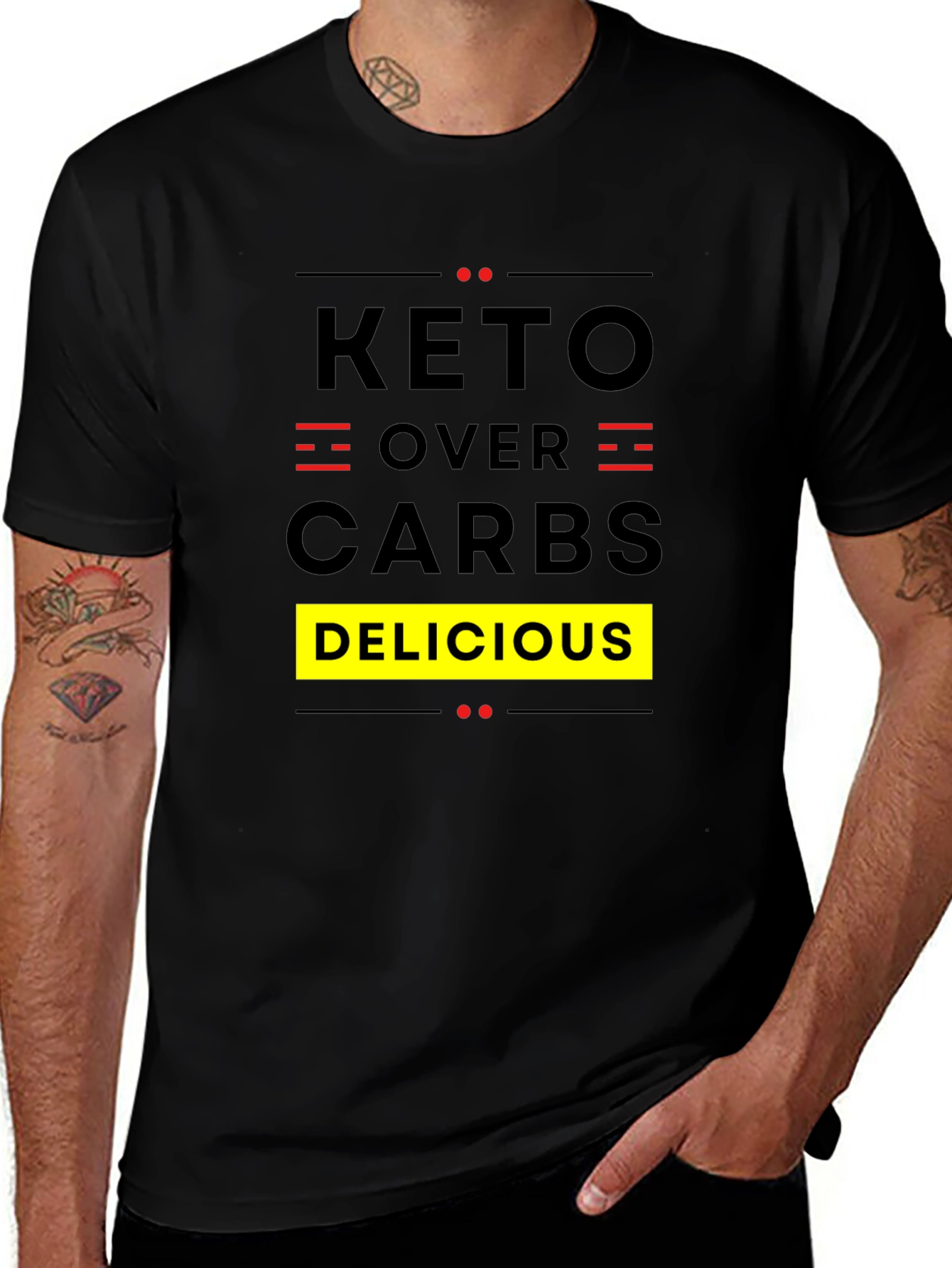 Keto Over Carbs Graphic Tee - Delicious Lifestyle Shirt
