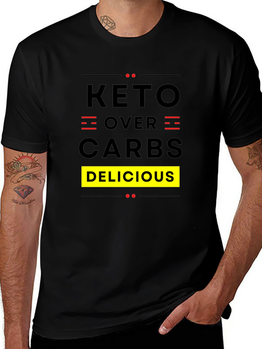 Keto Over Carbs Graphic Tee - Delicious Lifestyle Shirt